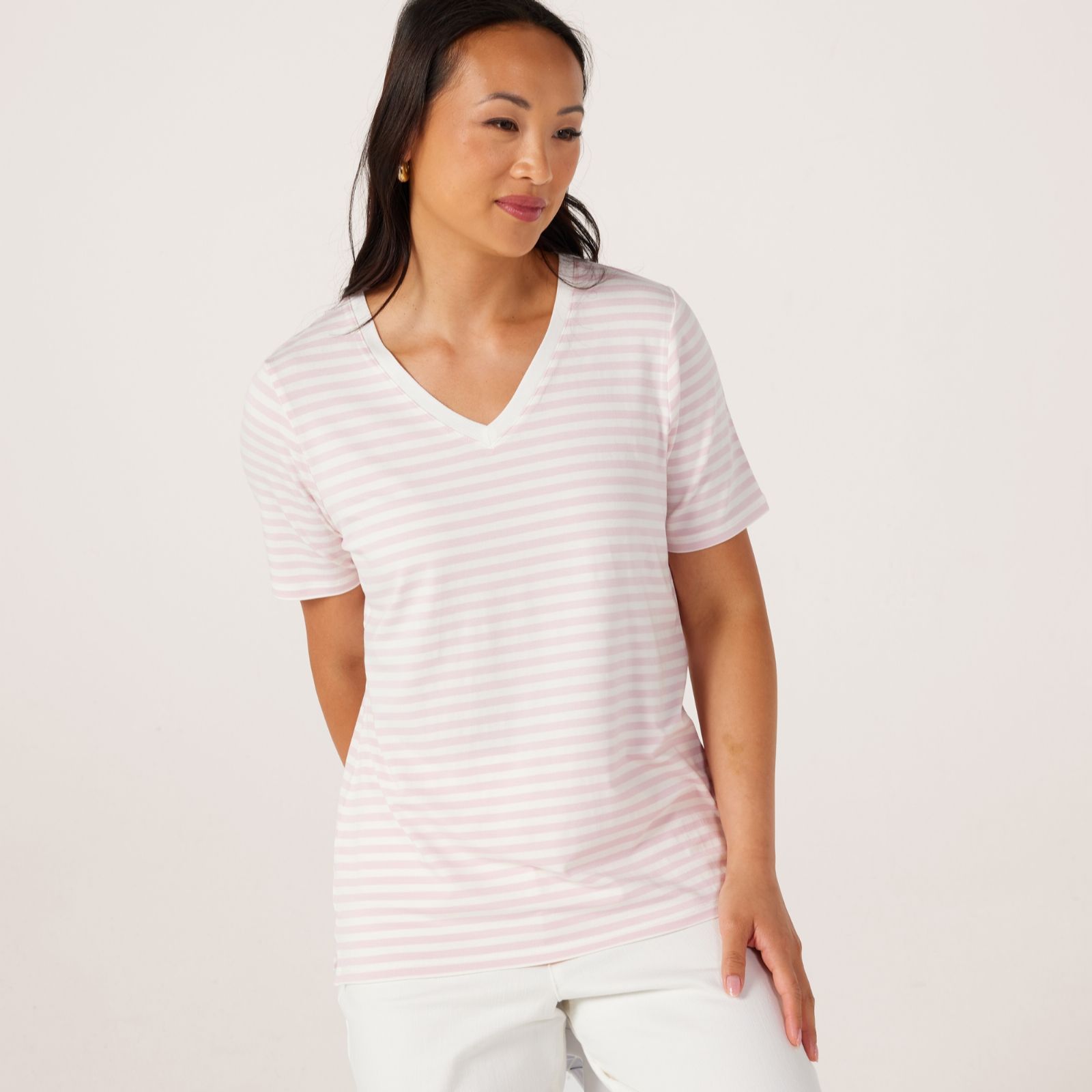 Ruth Langsford Stripe V-neck T-shirt