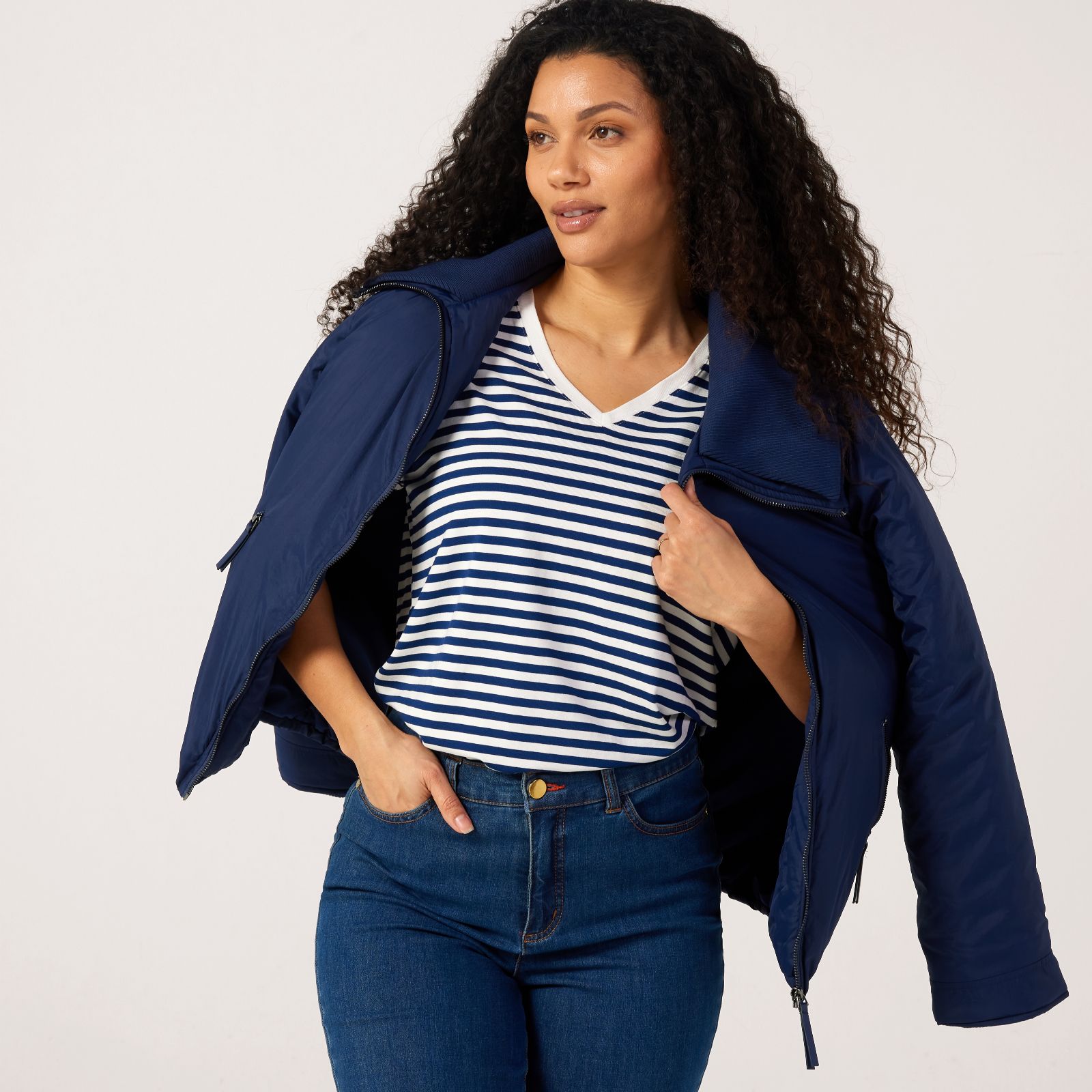 Ruth Langsford Stripe V-neck T-shirt