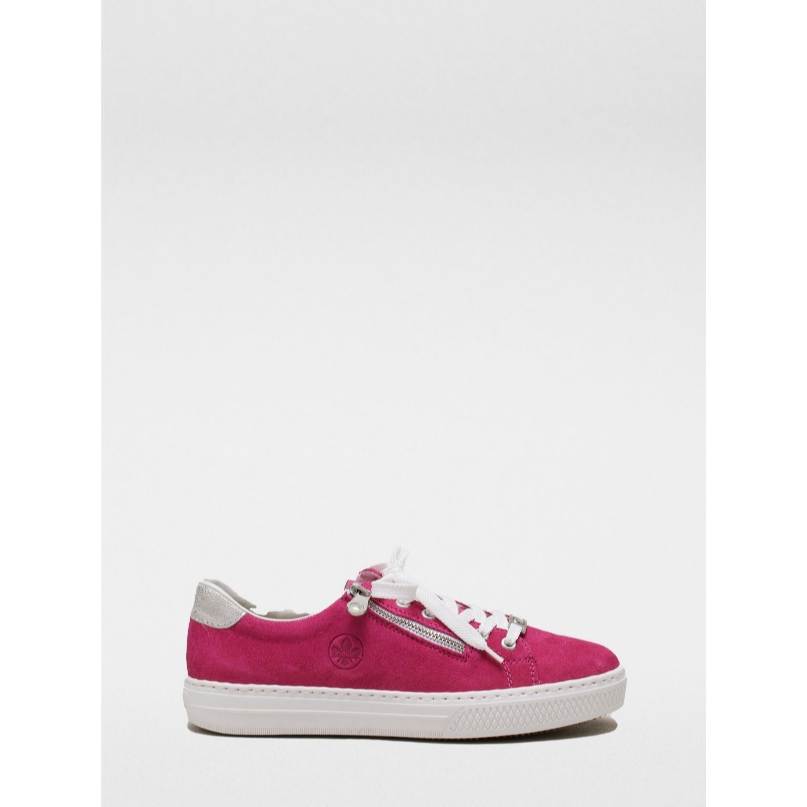 Outlet Rieker Leather Trainer with Side Zip