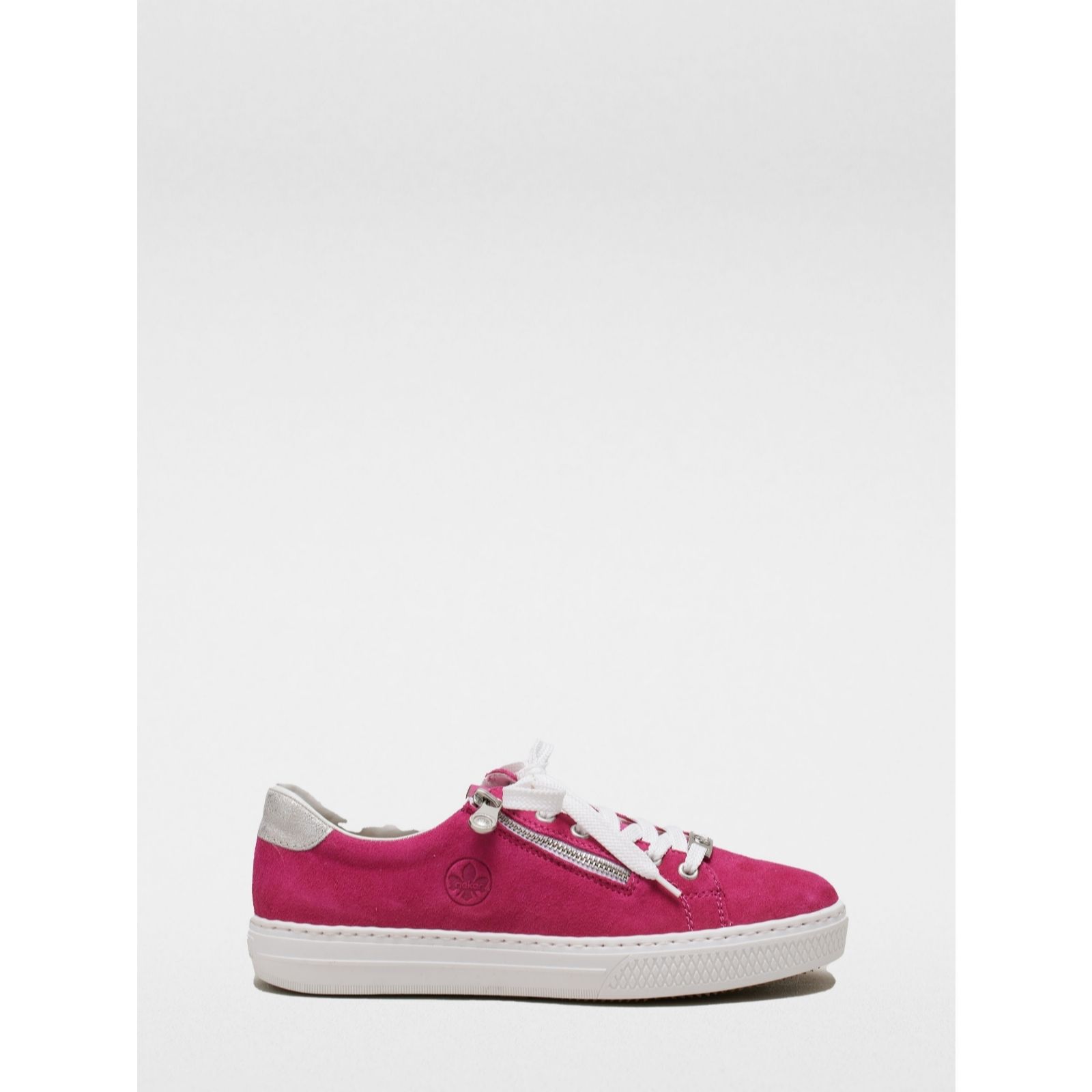 Outlet Rieker Leather Trainer with Side Zip