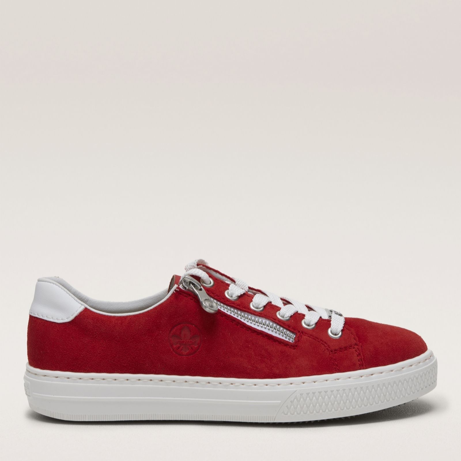 Outlet Rieker Leather Trainer with Side Zip