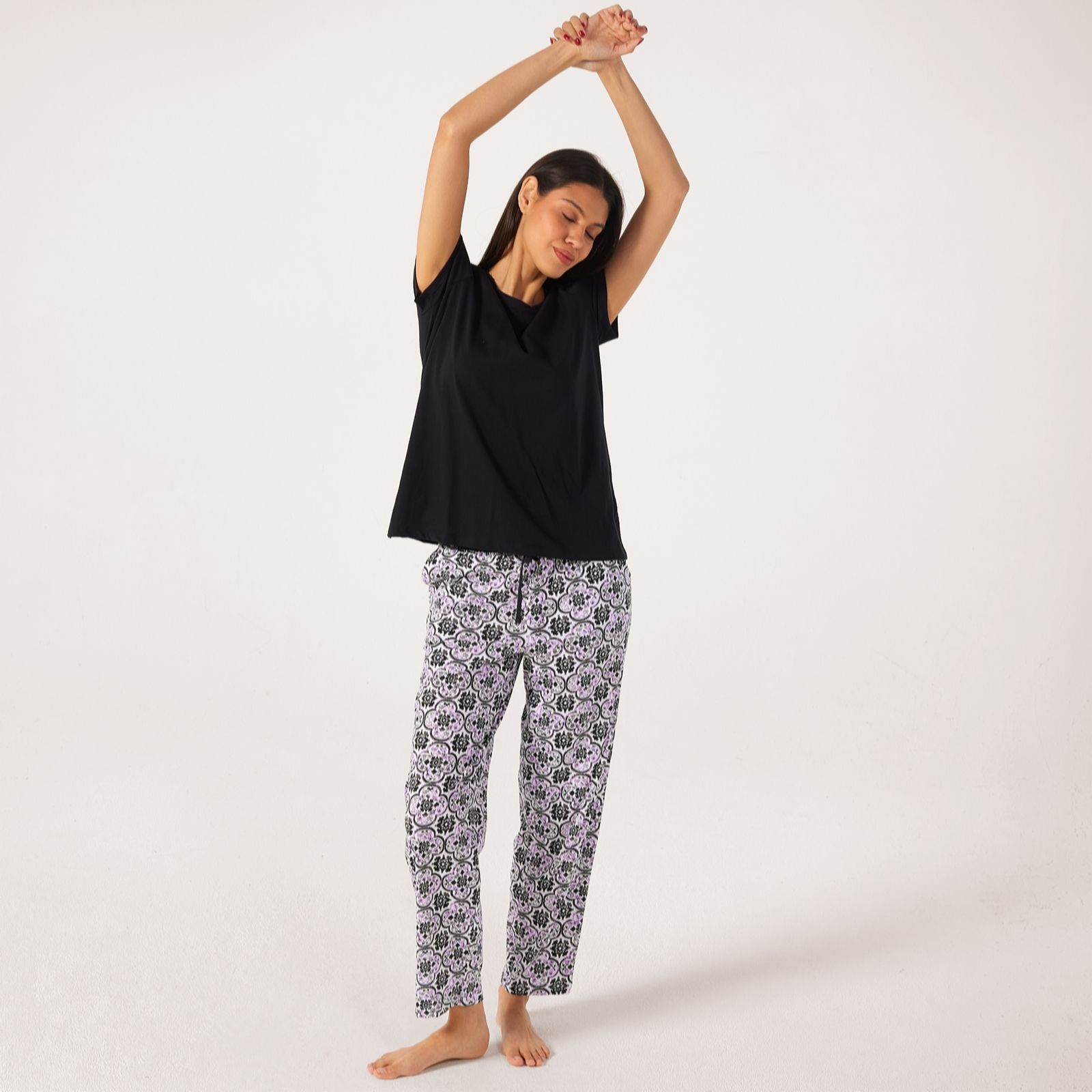 Carole Hochman 100% Cotton Scoop Neck PJ Set