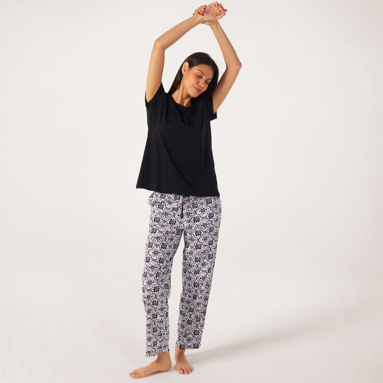 Carole Hochman 100% Cotton Scoop Neck PJ Set