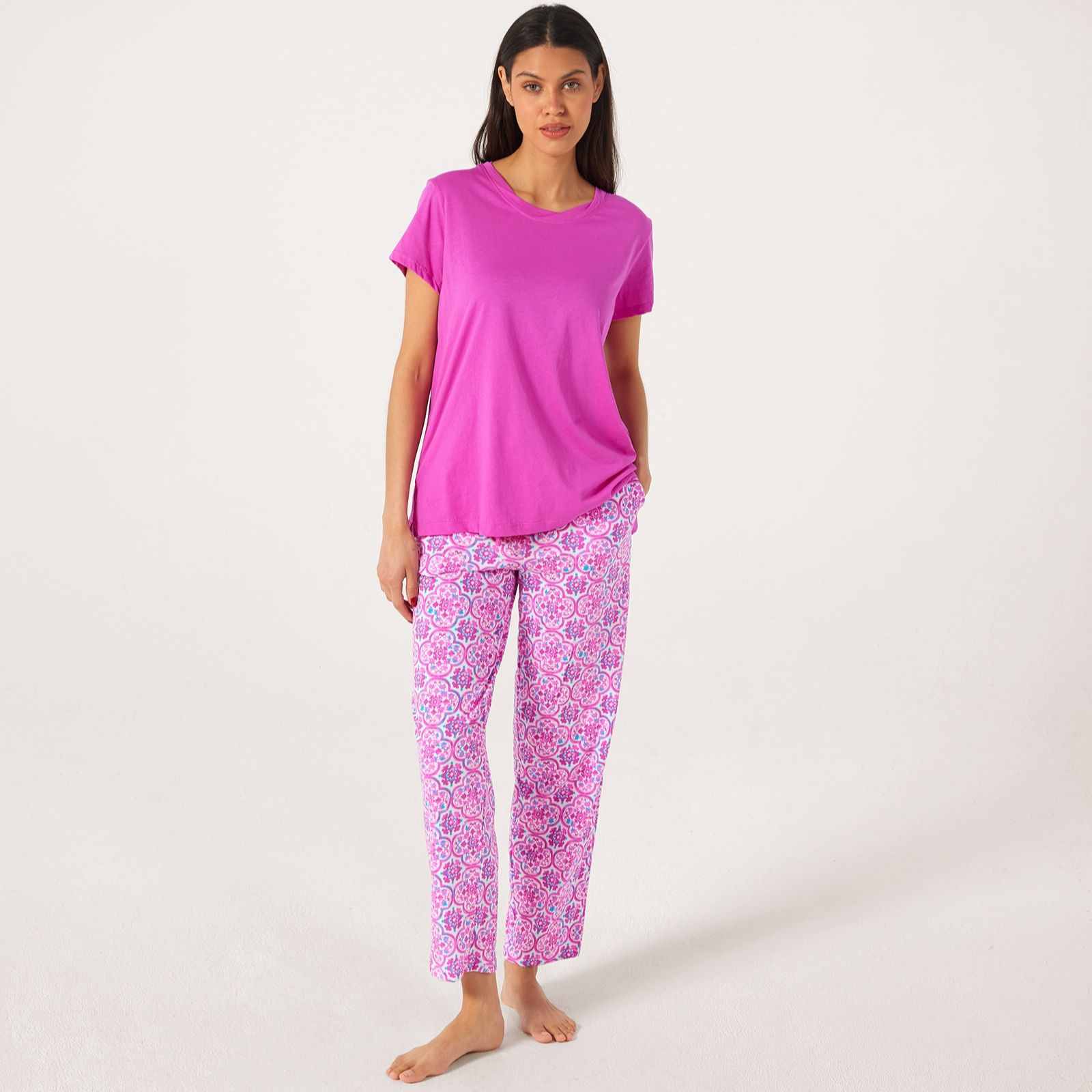 Carole Hochman 100% Cotton Scoop Neck PJ Set