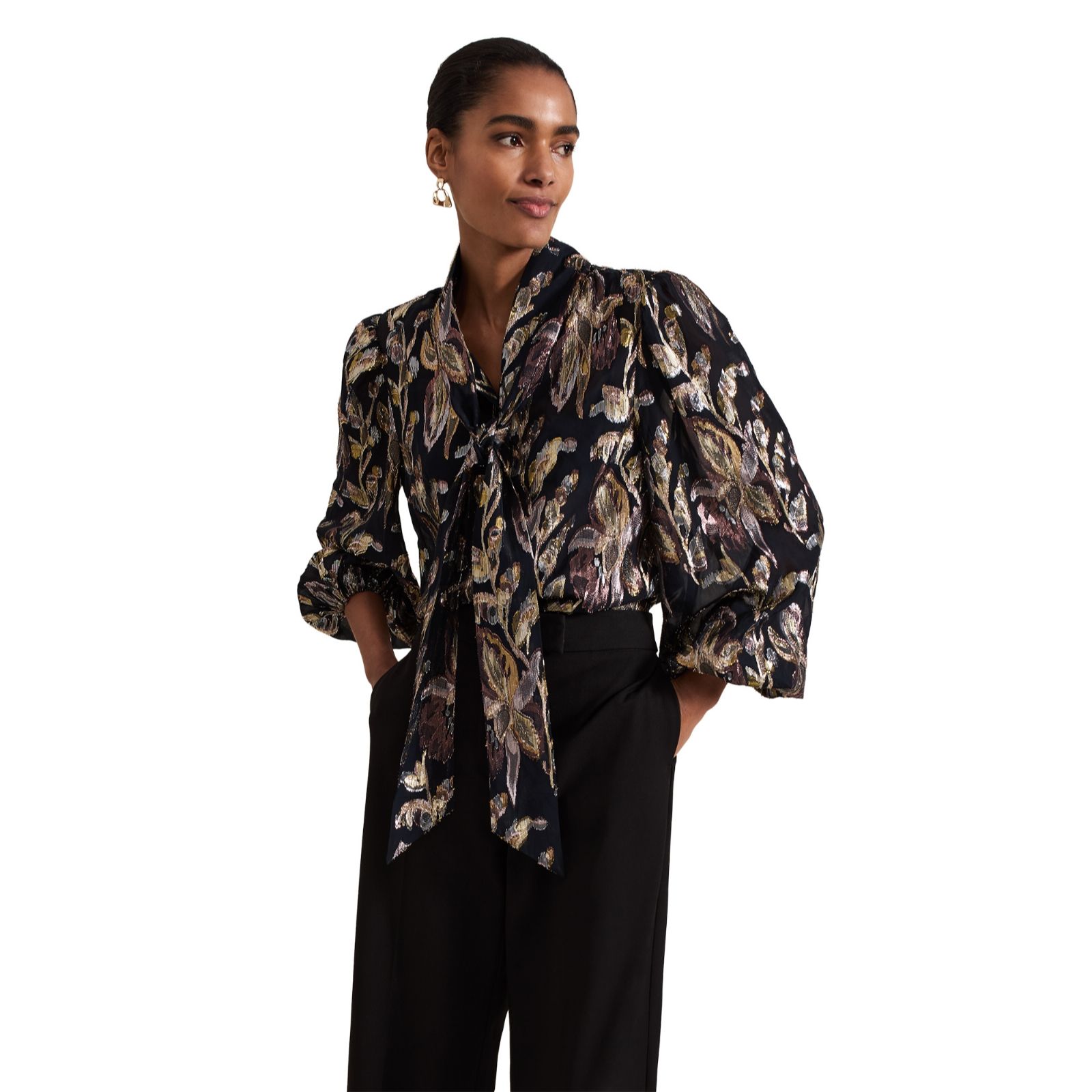 Phase Eight Tessa Floral Filcoupe Blouse