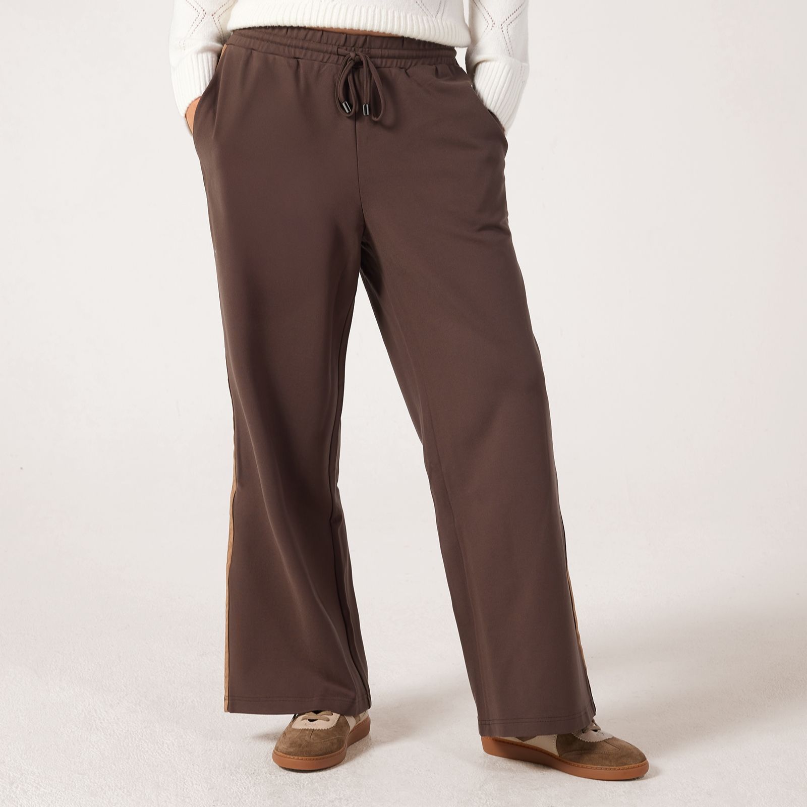 Denim & Co. Stripe Ponte Trousers Standard