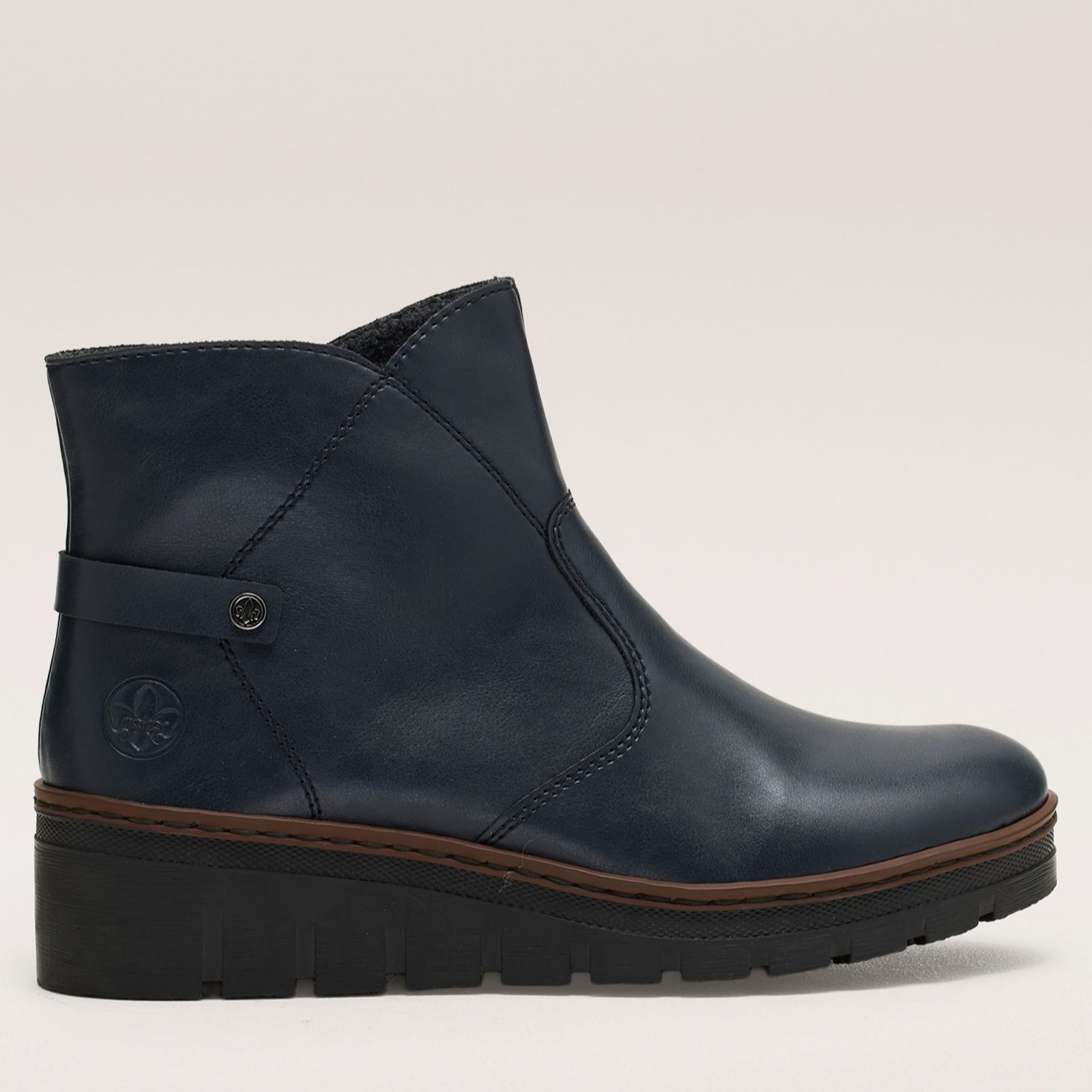Rieker Navy Wedge Boots