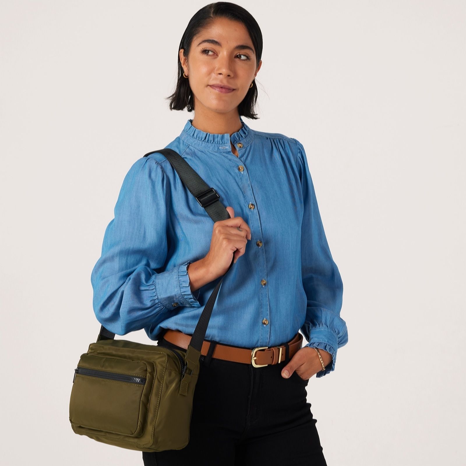 Denim & Co. Nylon Crossbody