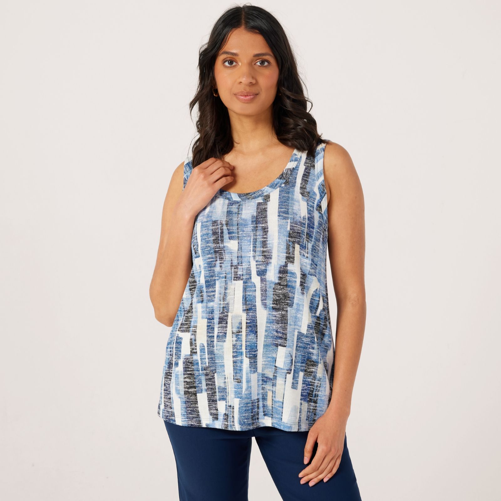 Kim & Co Slub Knit Sleeveless Top