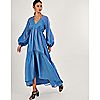 Monsoon Palmer Plain Blue Dress