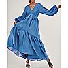 Monsoon Palmer Plain Blue Dress, 2 of 3