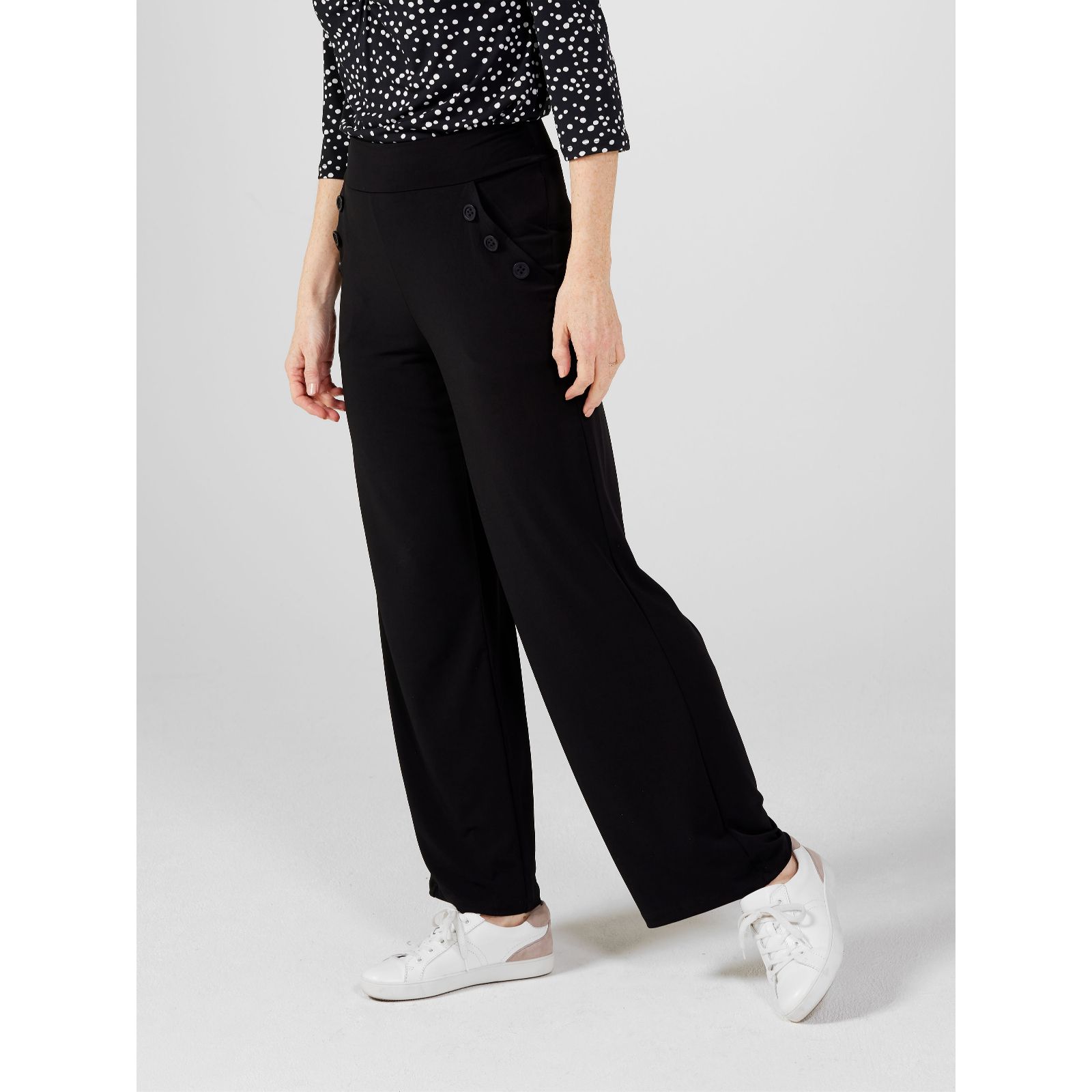 Kim & Co Deluxe Brazil Jersey Stirrup Trousers Regular - QVC UK in