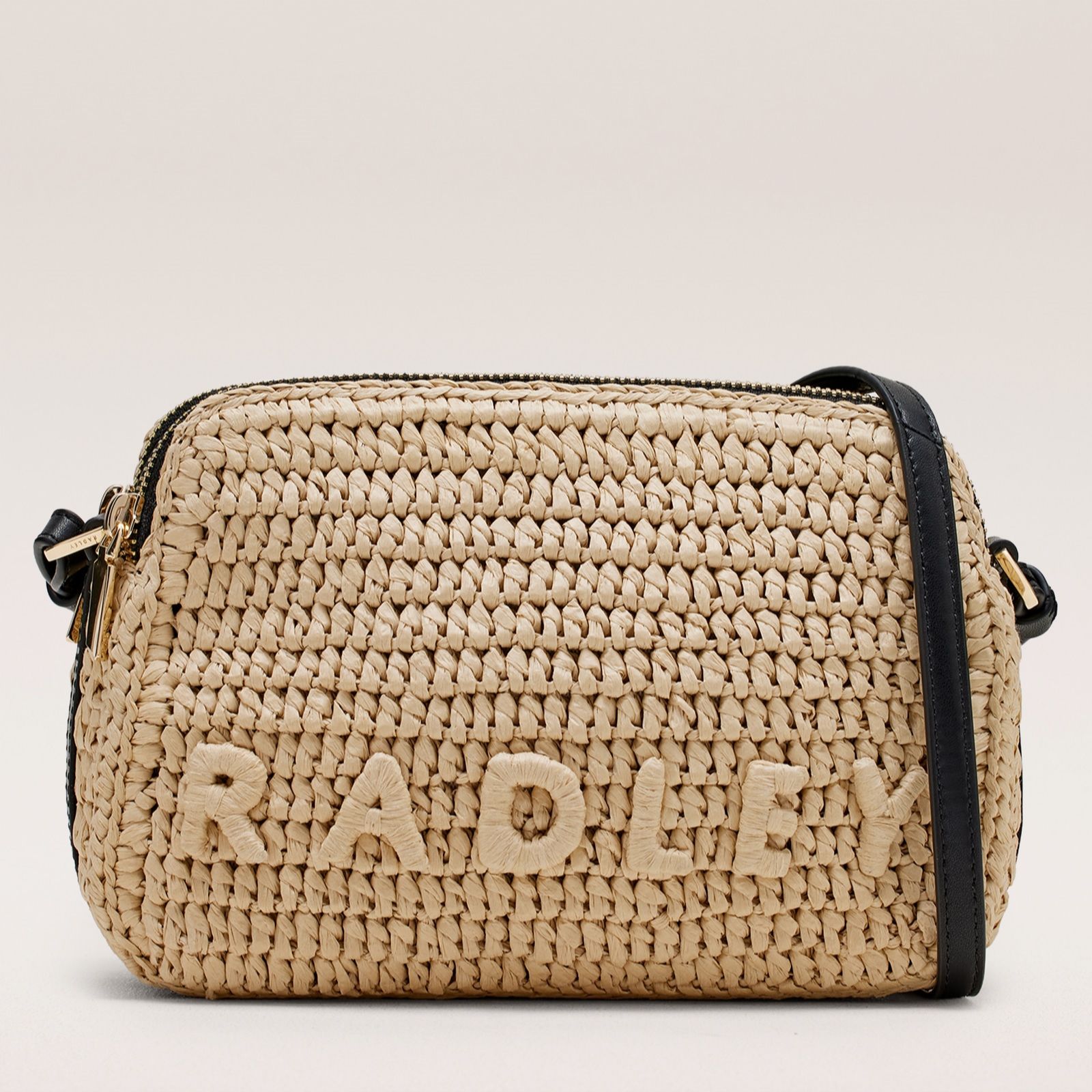 Radley Dukes Place Raffia medium Ziptop Crossbody
