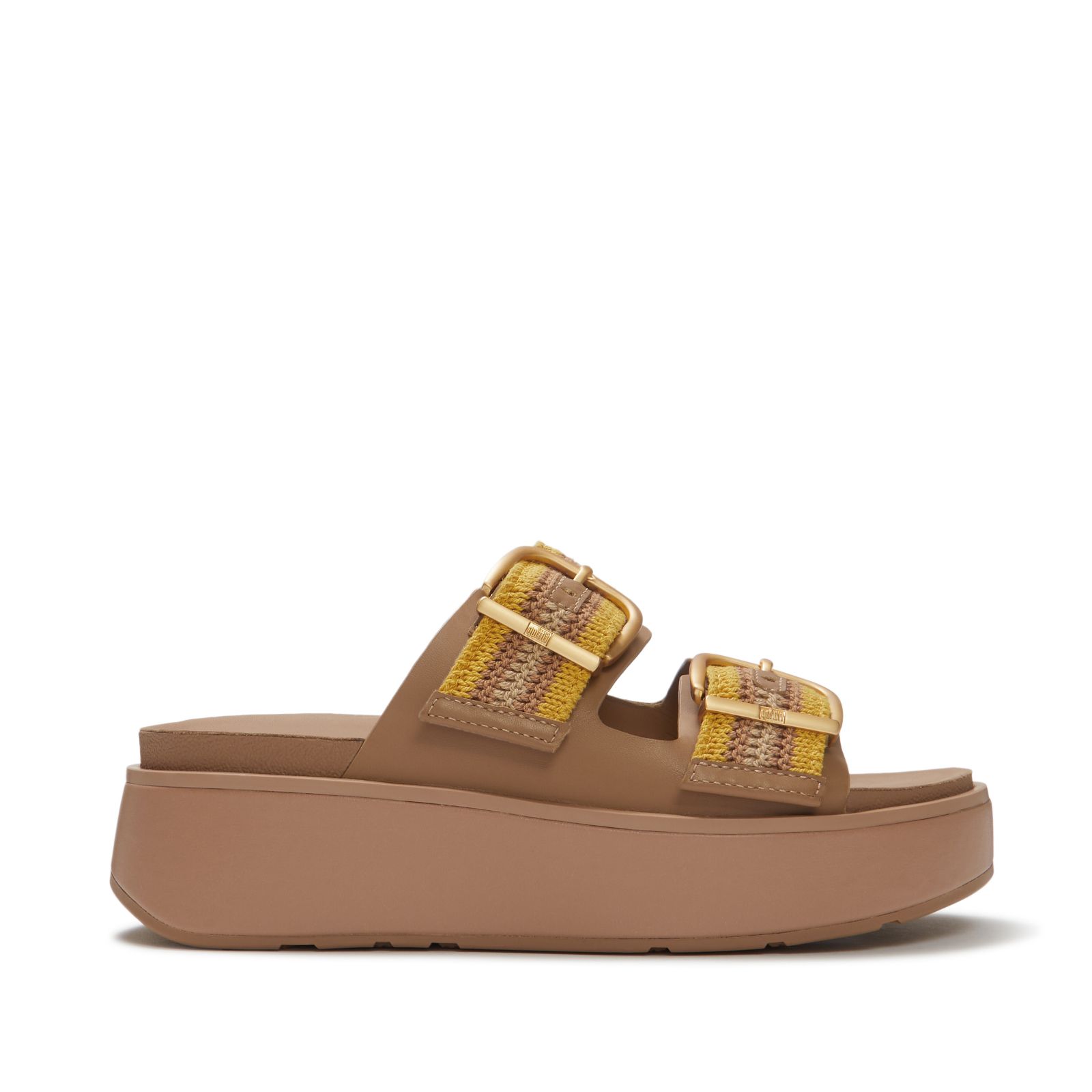 Fitflop Gen-FF Max Buckle Stripe-Webbing Two-Bar Slides