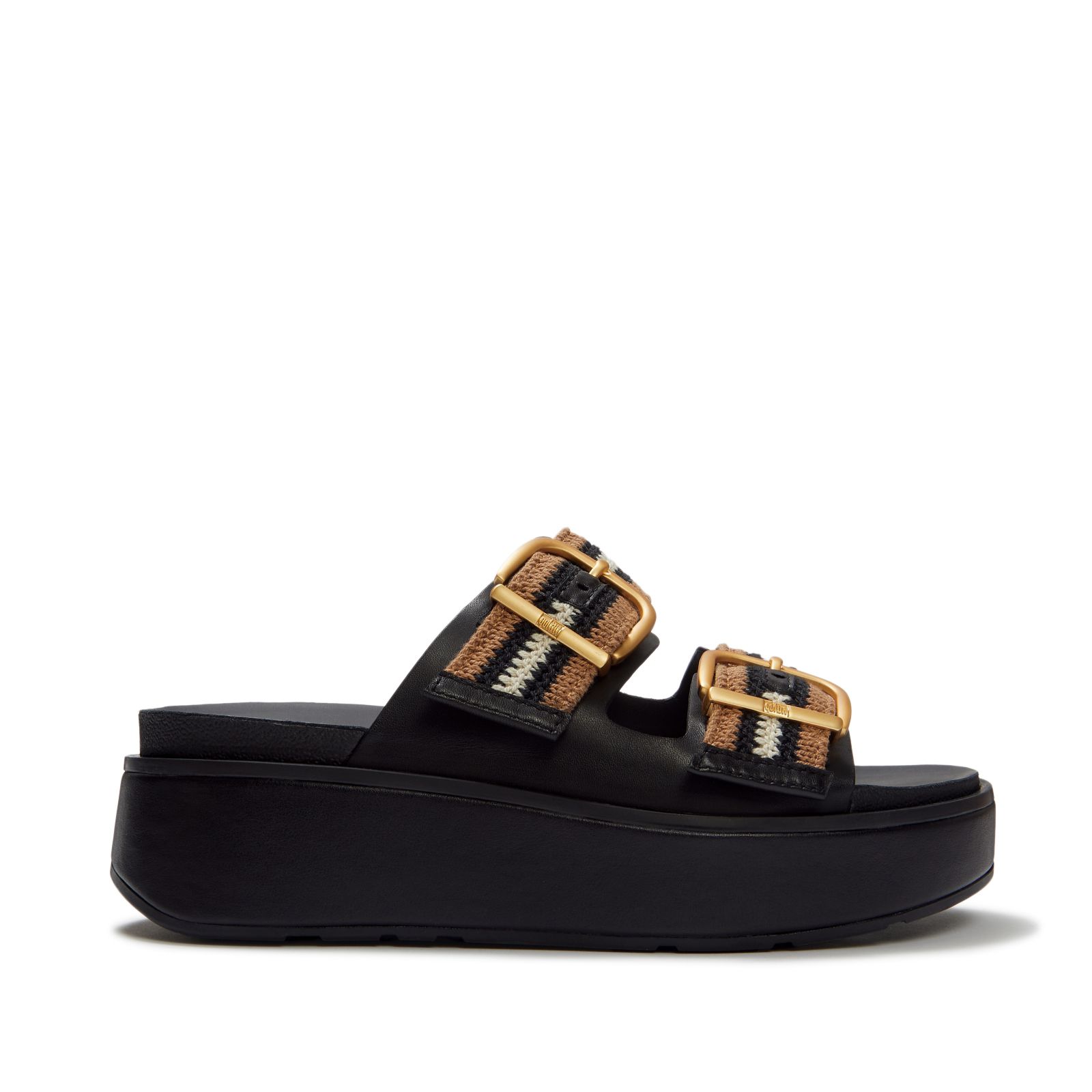 Fitflop Gen-FF Max Buckle Stripe-Webbing Two-Bar Slides