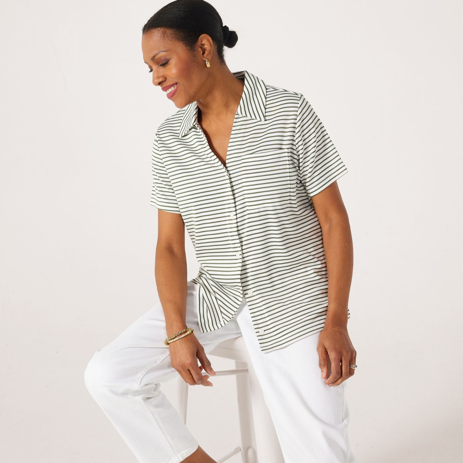 Ruth Langsford Button through Polo Shirt