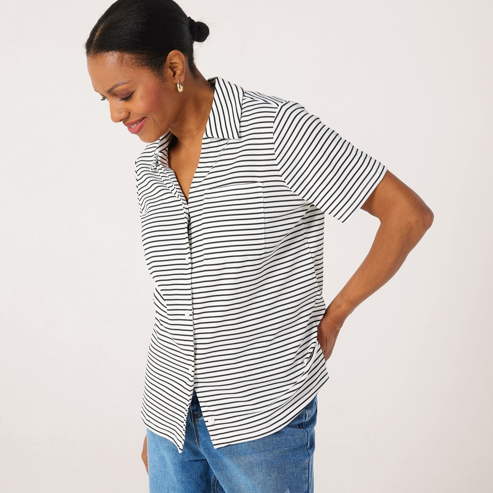 Ruth Langsford Button through Polo Shirt