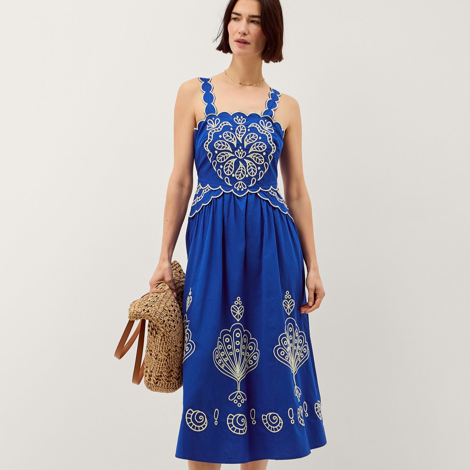 Monsoon Keira Embroidered Dress
