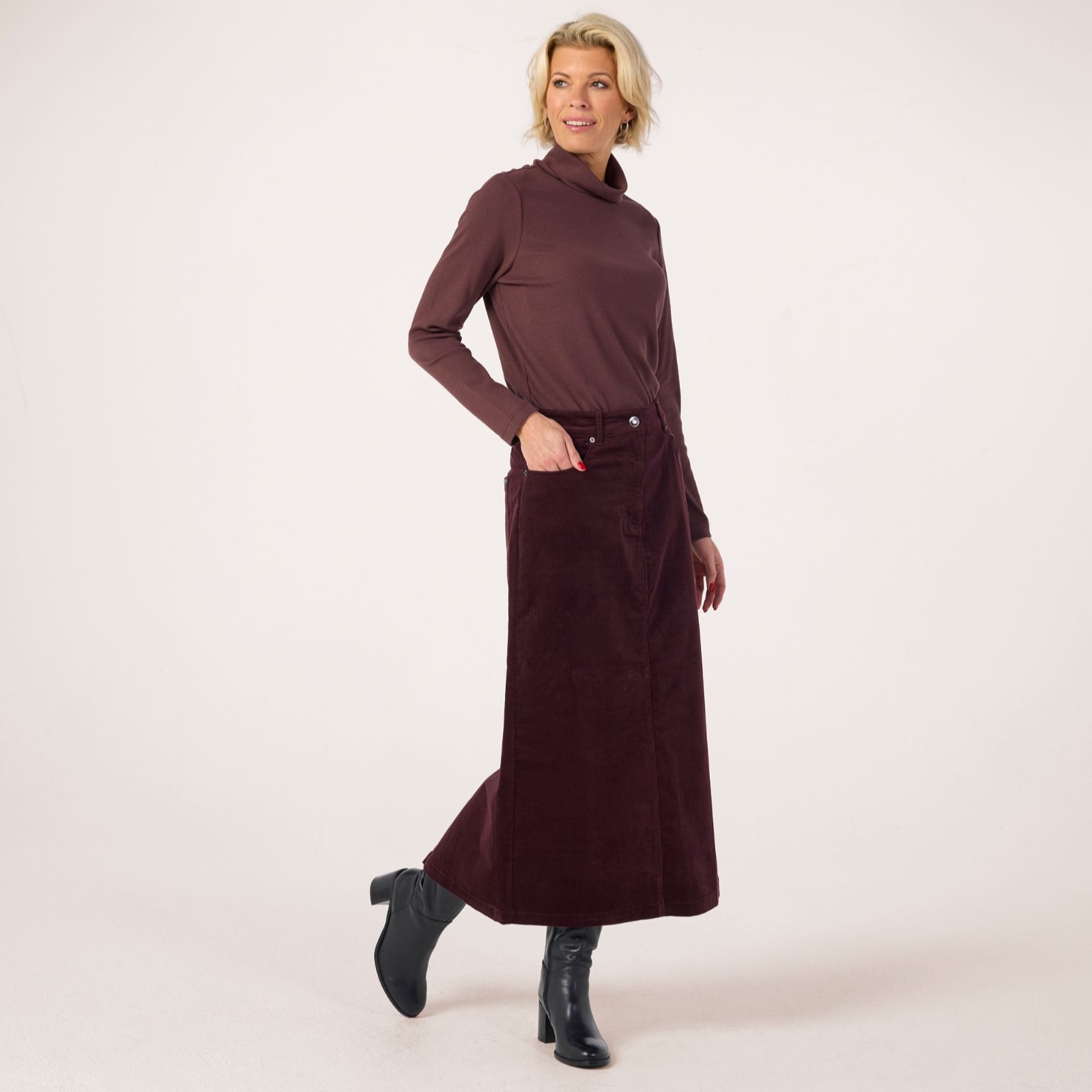 Ruth Langsford Cord Longline Skirt Standard
