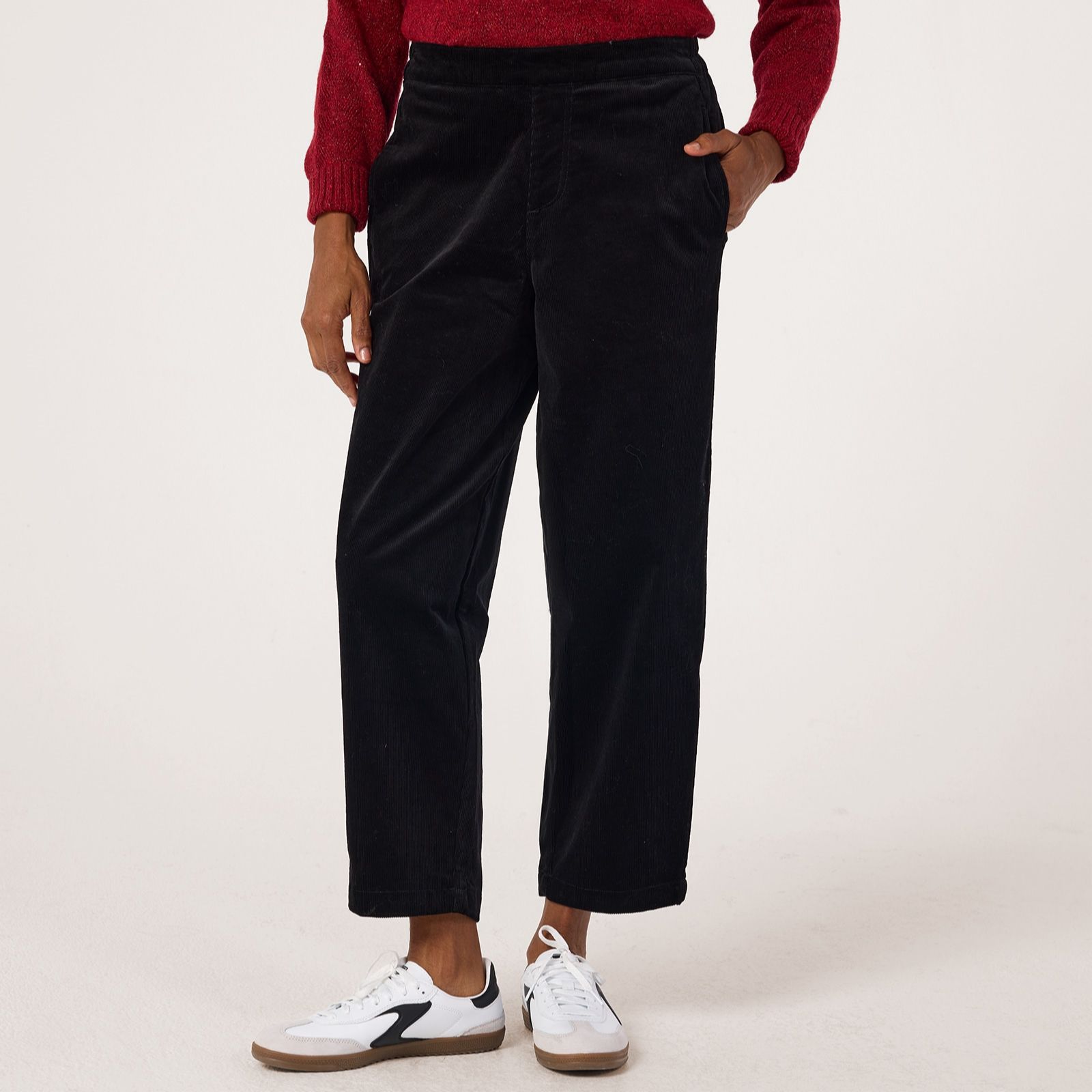 Denim & Co. Cord Barrel Trousers