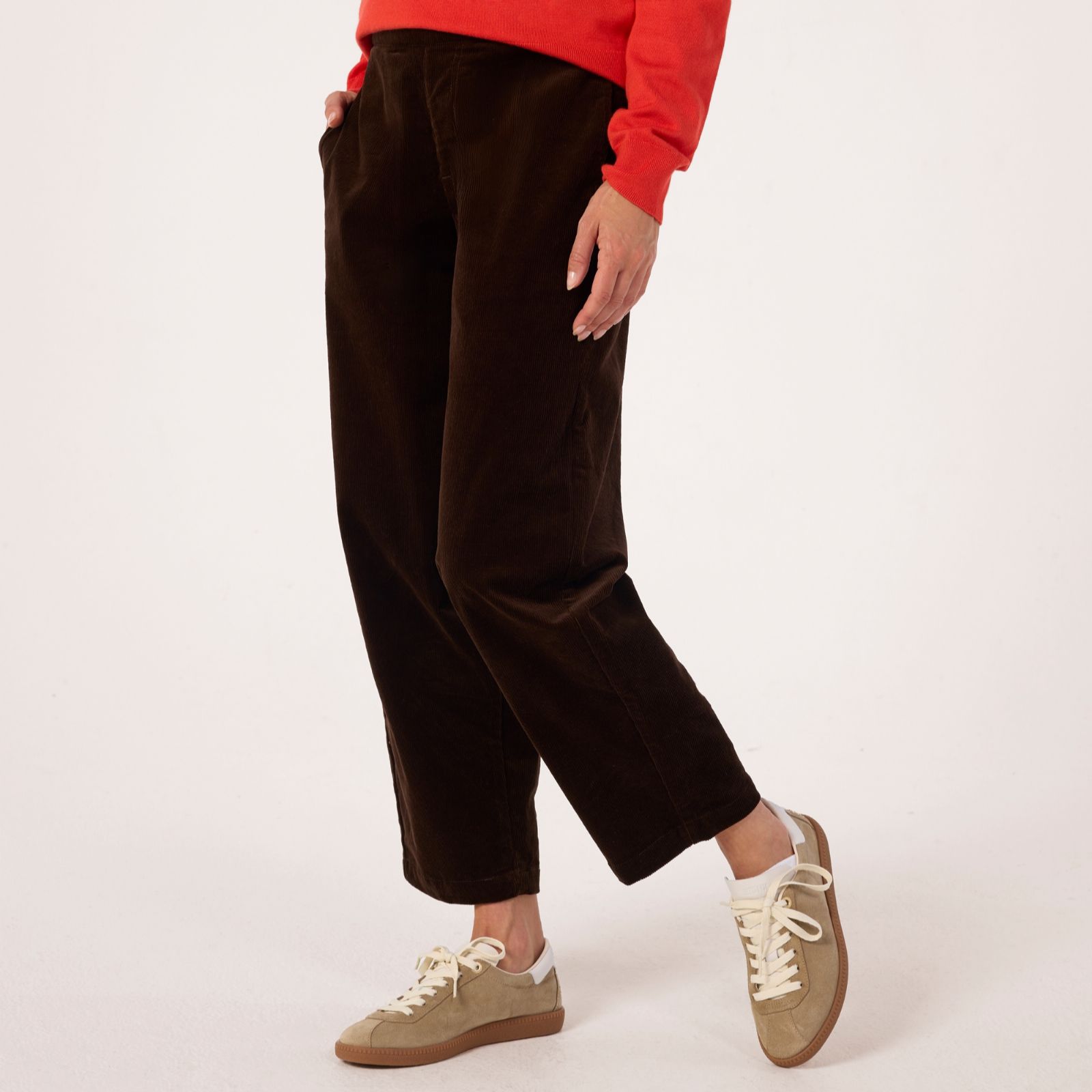 Denim & Co. Cord Barrel Trousers