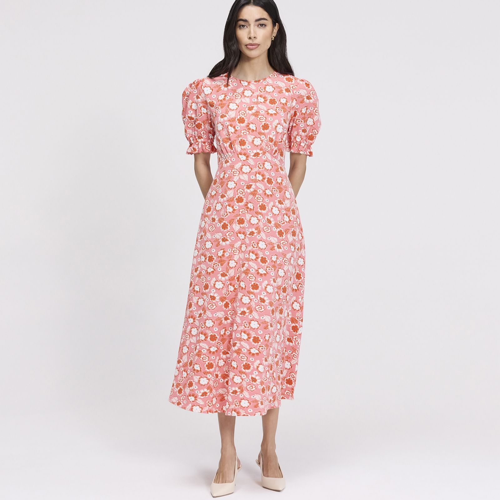 Finery London Iconic Mela Floral Print Dress Standard