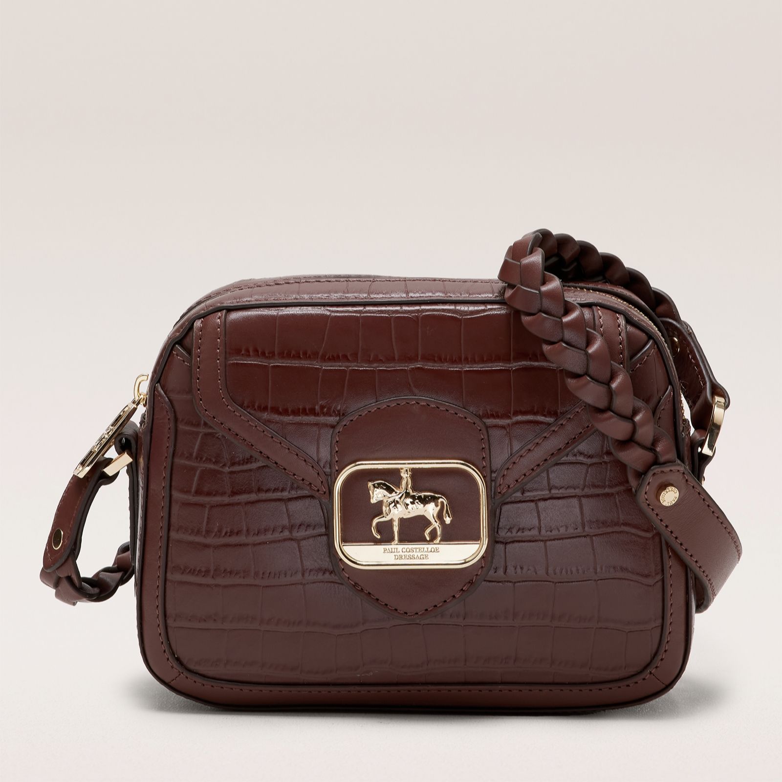 Paul Costelloe Dressage Croc Leather Crossbody Bag