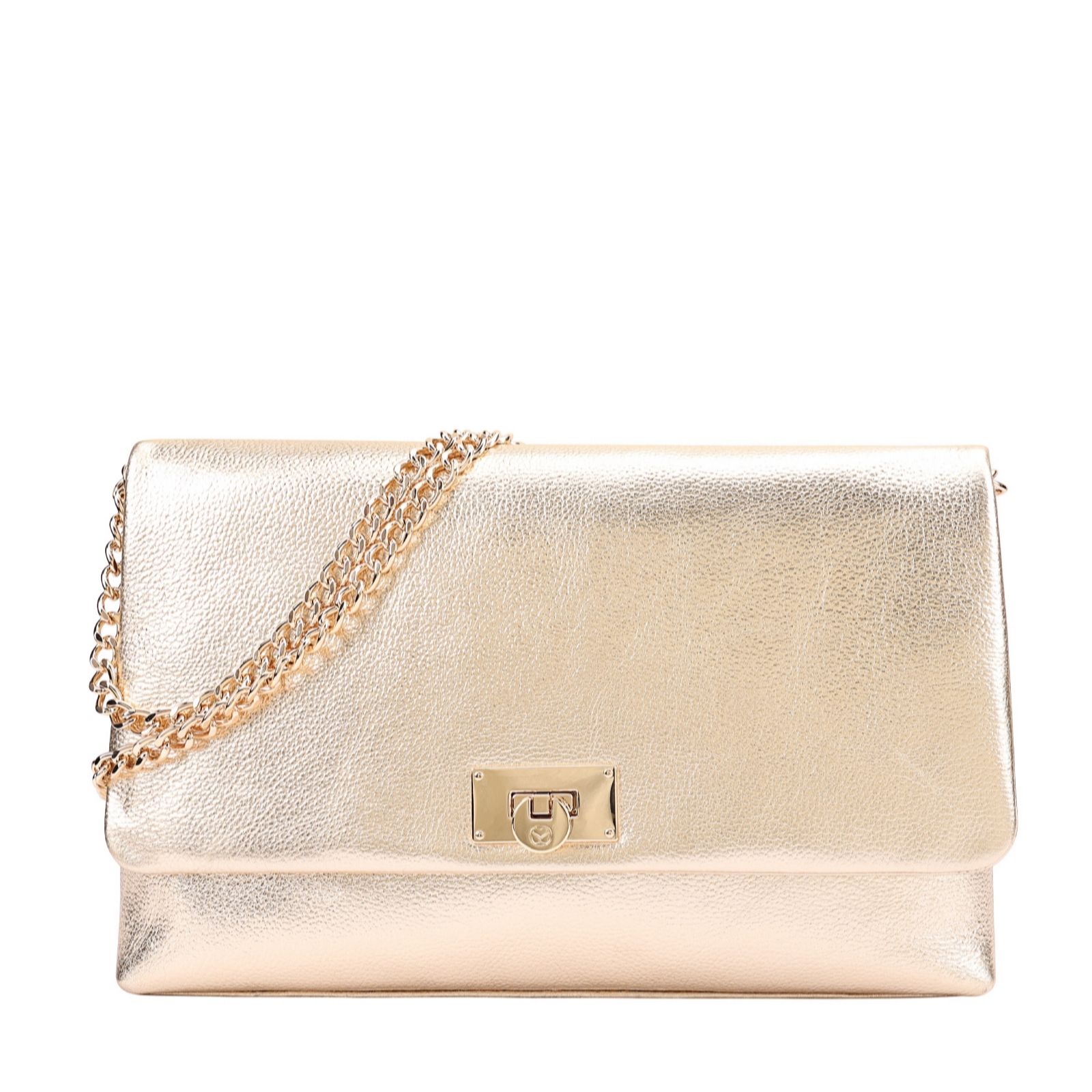  Sosander Metallic Leather Clutch with Chain