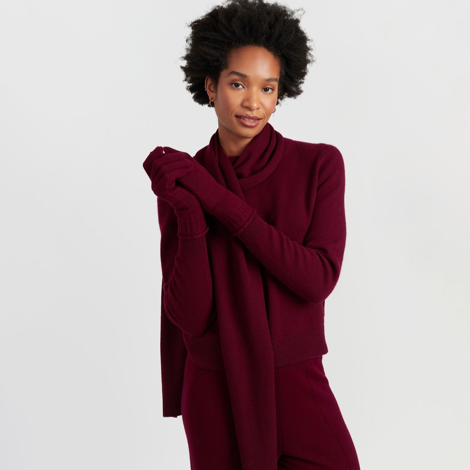 Chinti & Parker Wool Cashmere Blend Knitted Gloves