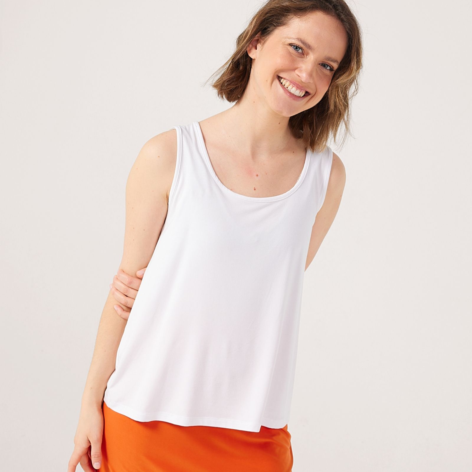 Kim & Co Viscose Rich Sleeveless Vest Top