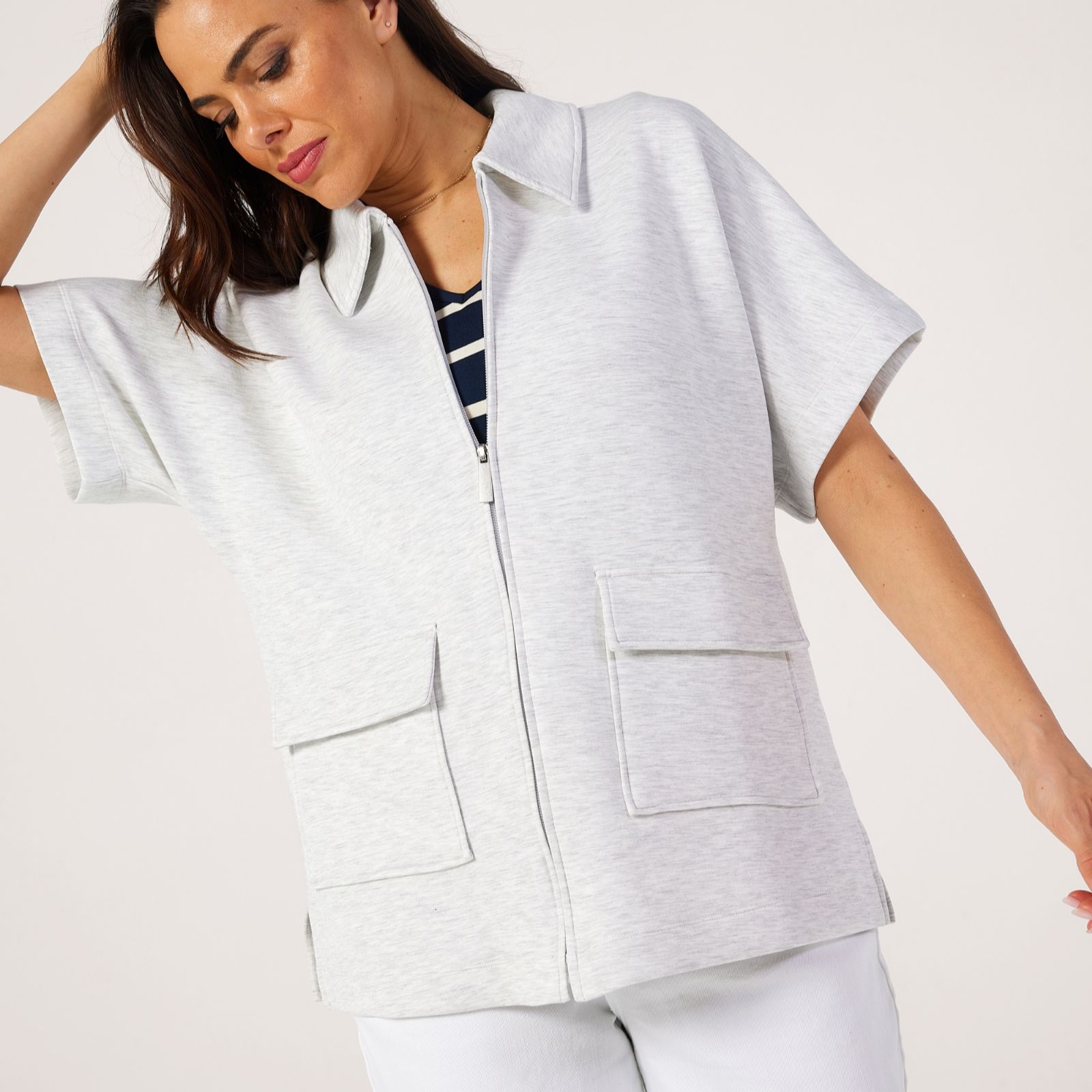 Ruth Langsford Leisurewear Dolman Zip Through Top