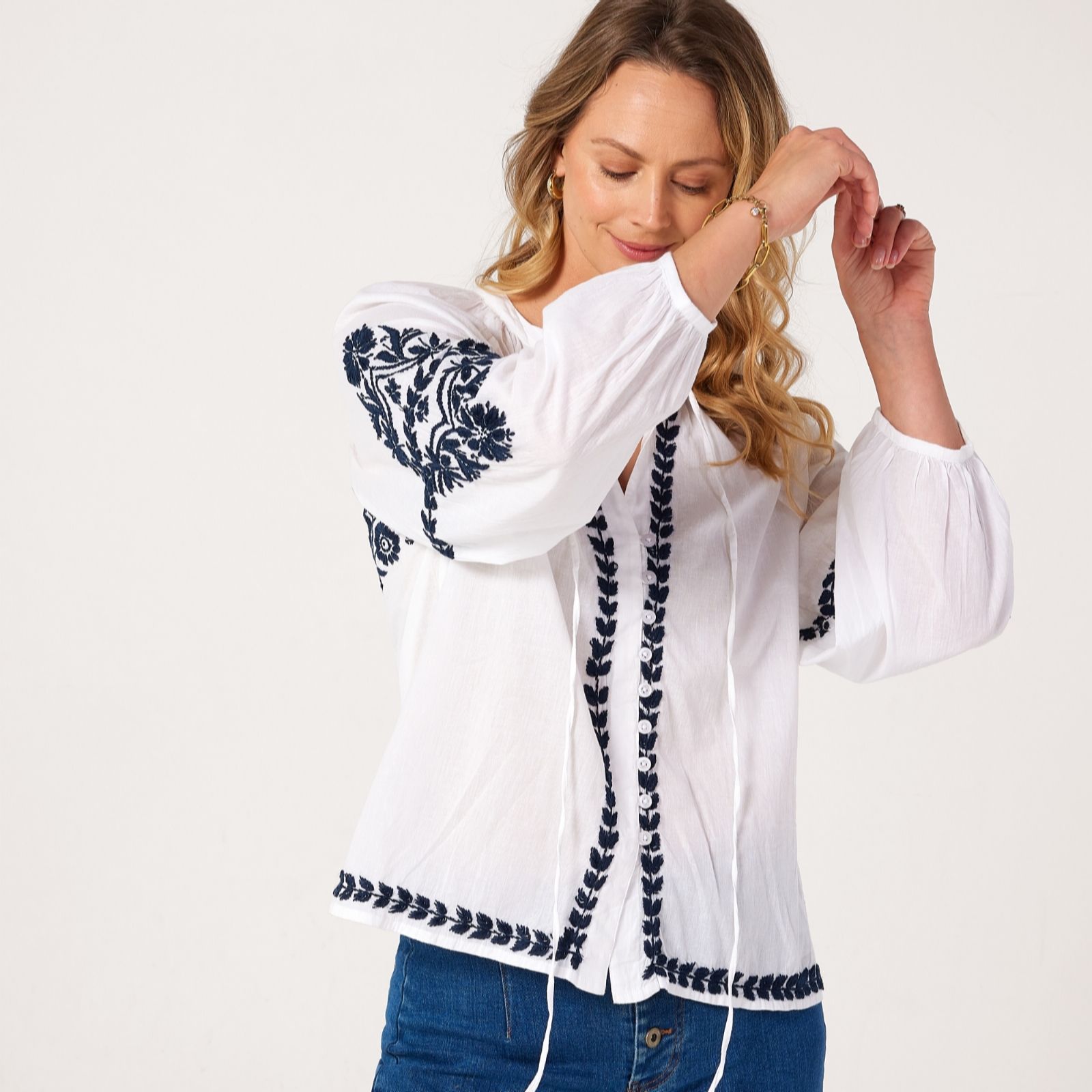 Handprint Dream Nafsika Embroidered Blouse
