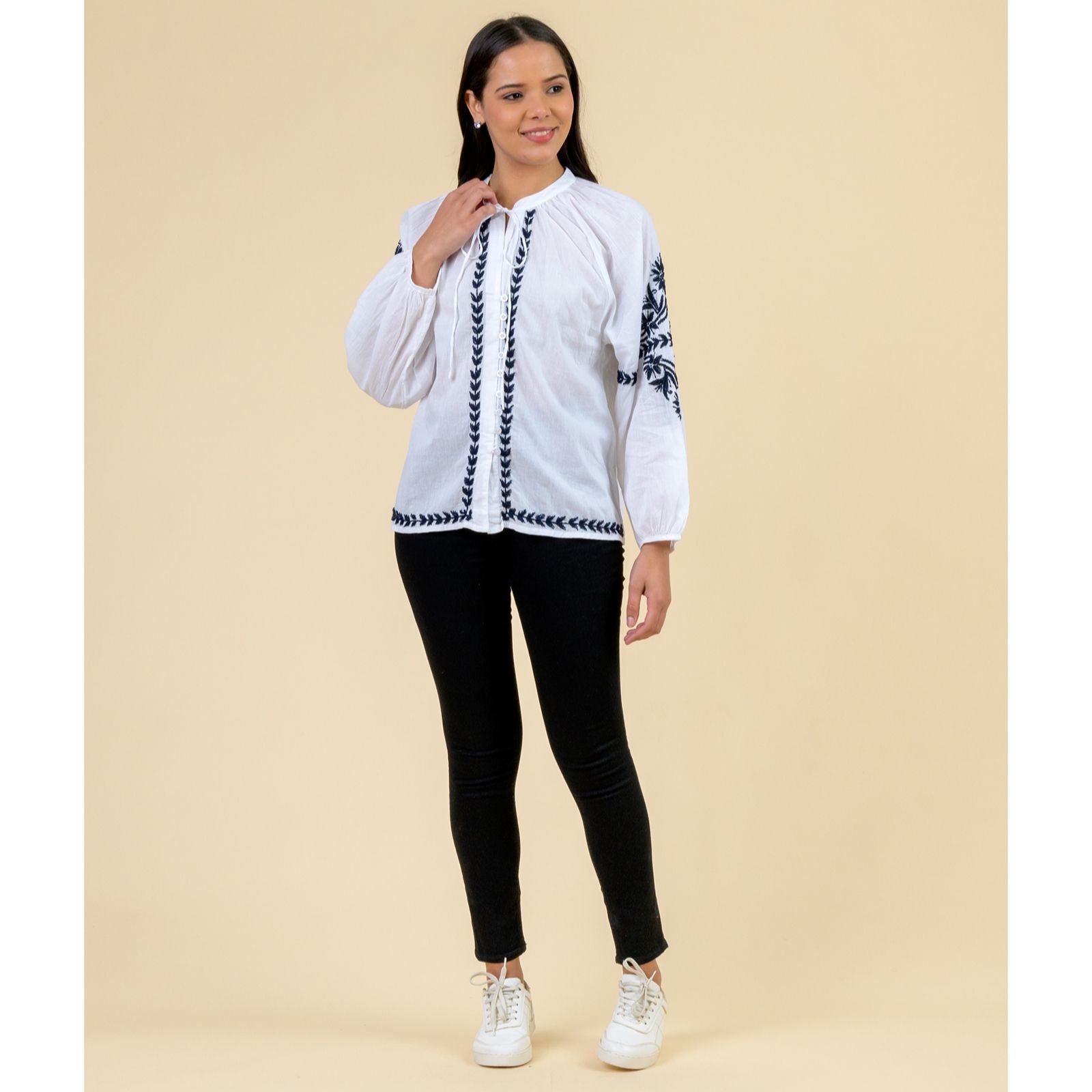 Handprint Dream Nafsika Embroidered Blouse