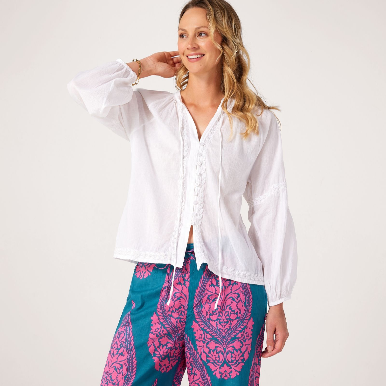 Handprint Dream Nafsika Embroidered Blouse