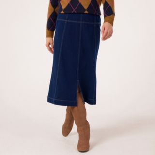 Denim & Co. Comfy Knit Denim Skirt