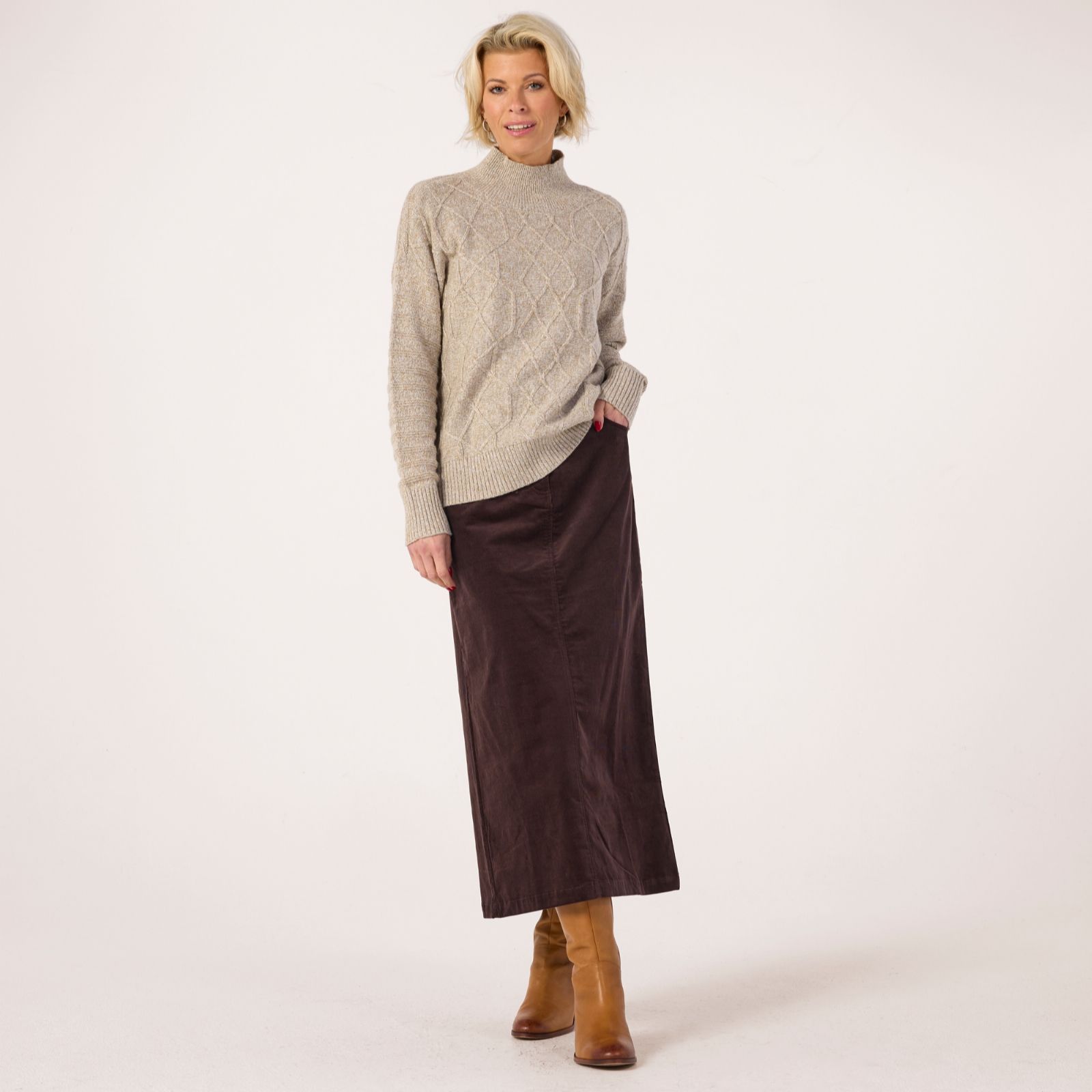 Ruth Langsford Cord Longline Skirt Tall