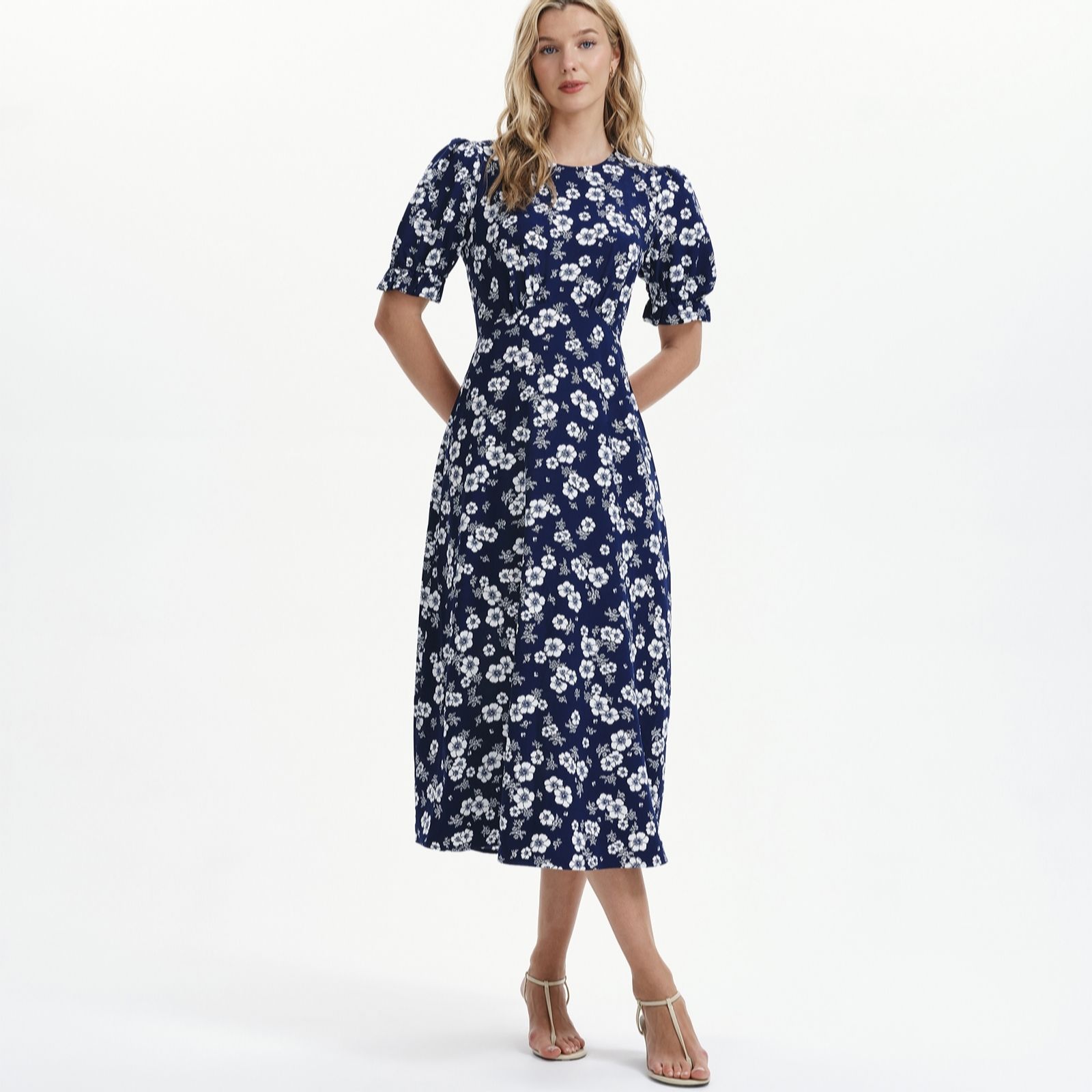 Finery London Iconic Mela Floral Print Dress Petite