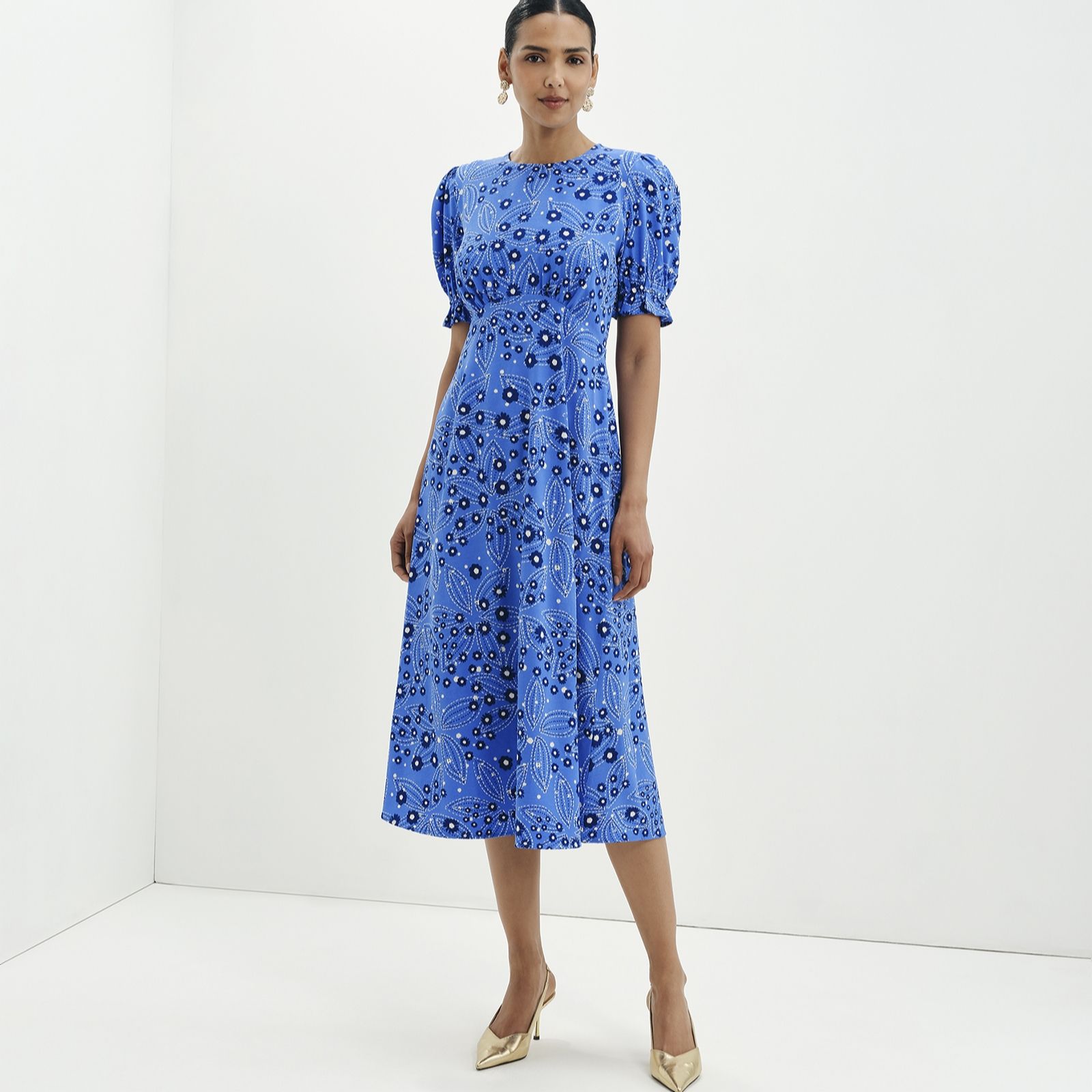 Finery London Iconic Mela Floral Print Dress Petite