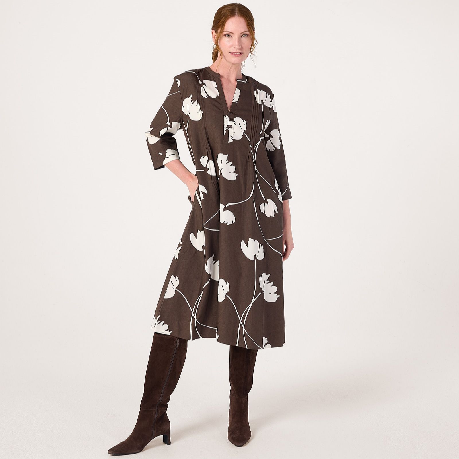 Masai Copenhagen Nakillas Chocolate Floral Print Dress