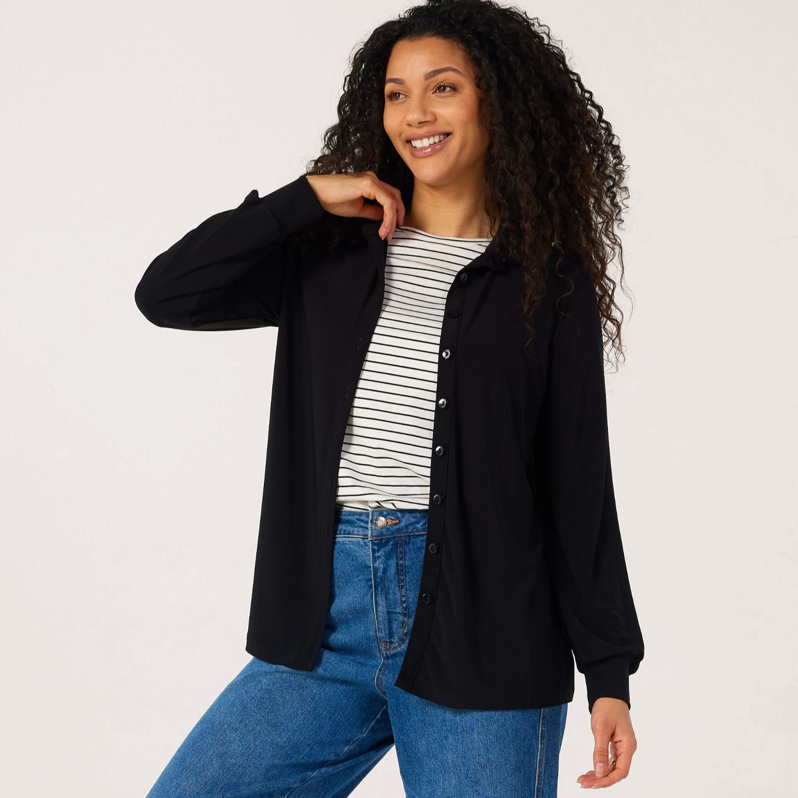 Kim & Co Brazil Jersey Attitude Collar Shirt