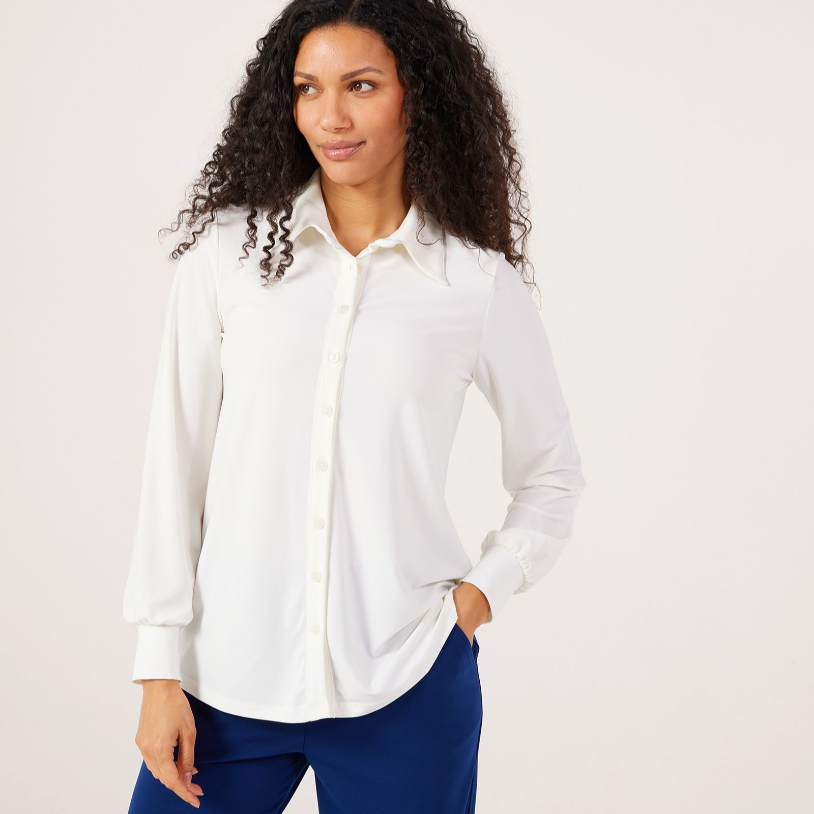 Kim & Co Brazil Jersey Attitude Collar Shirt