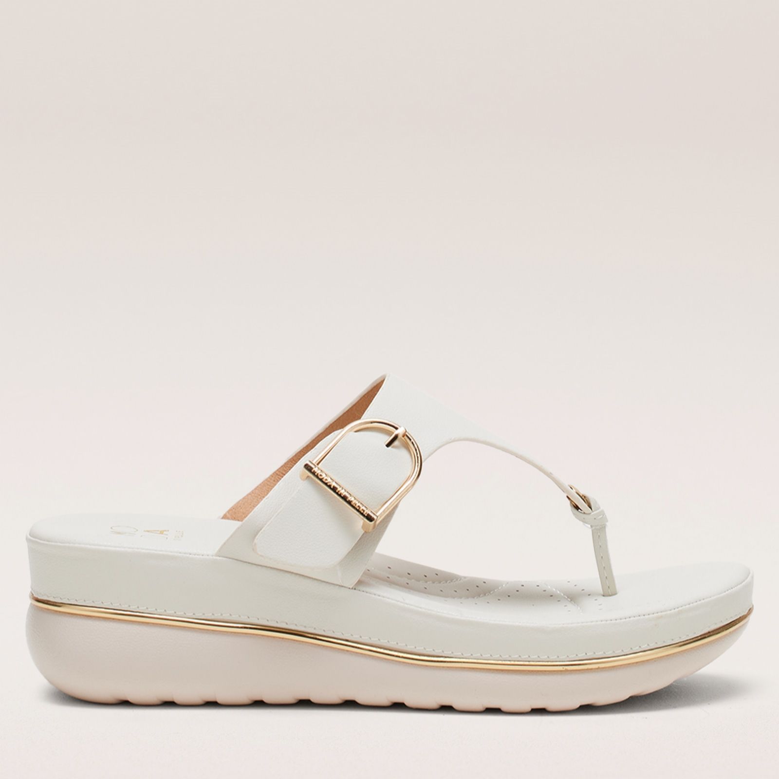 Moda in Pelle Jesse Leather Wedge Toe Post Sandal