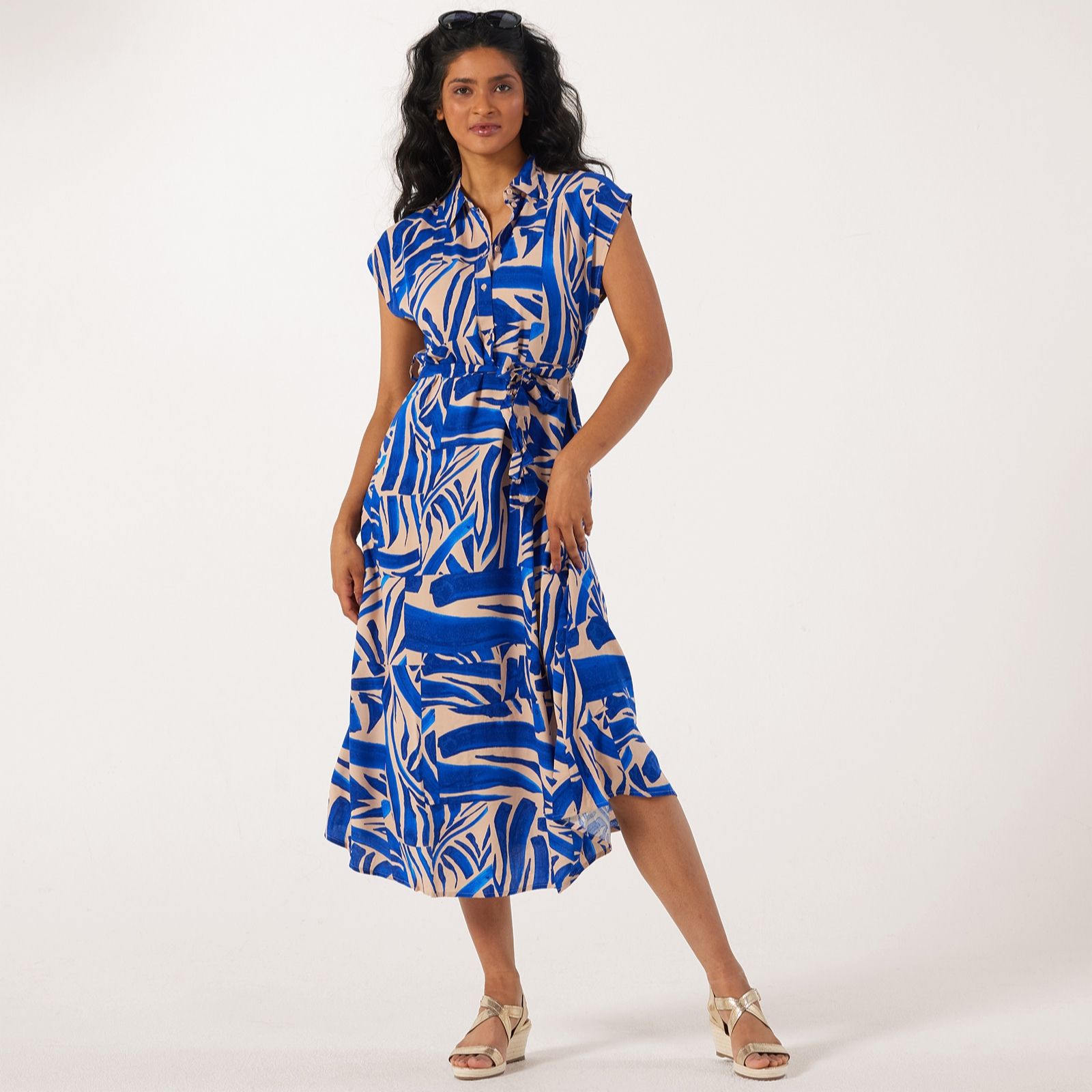 JDY Sezen Printed Midi Shirt Dress