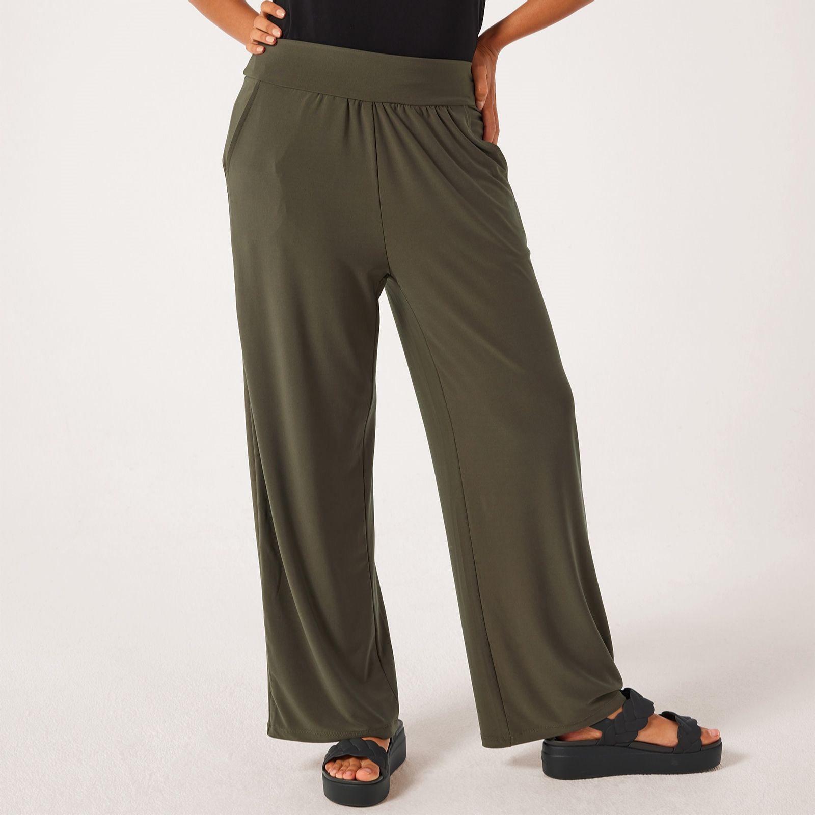 Kim & Co Deluxe Brazil Jersey Wide Leg Riviera Standard Trousers