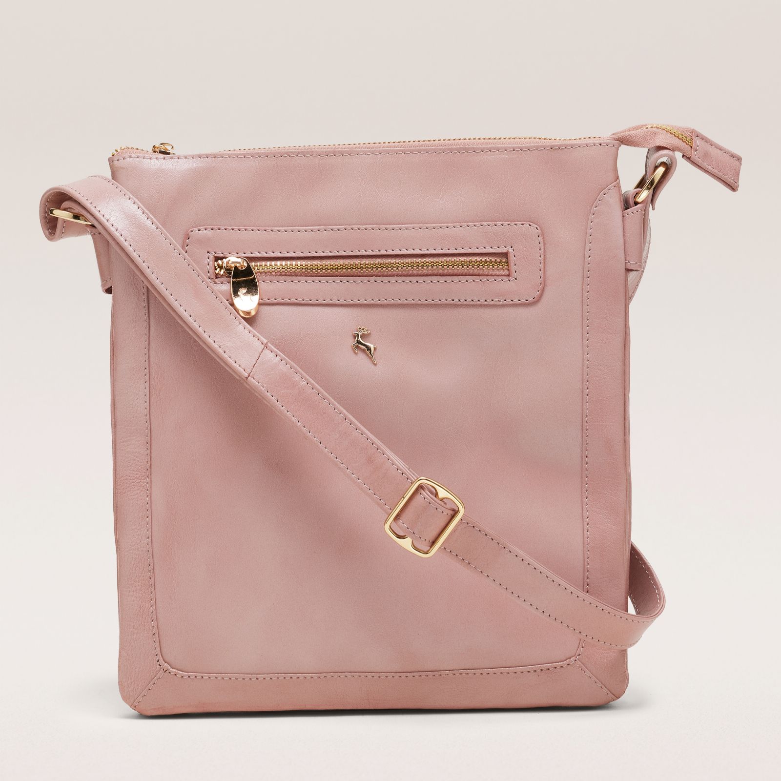 Ashwood Large Crossbody Bag With Front Zip Pocket