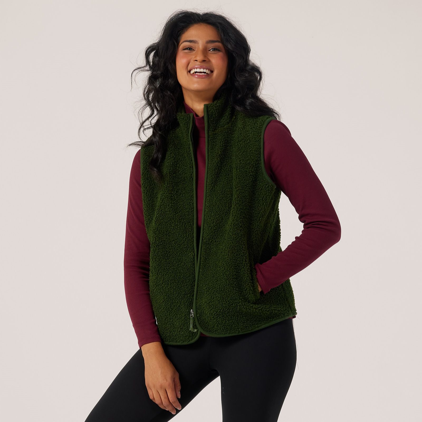 Denim & Co. Essentials Borg Gilet
