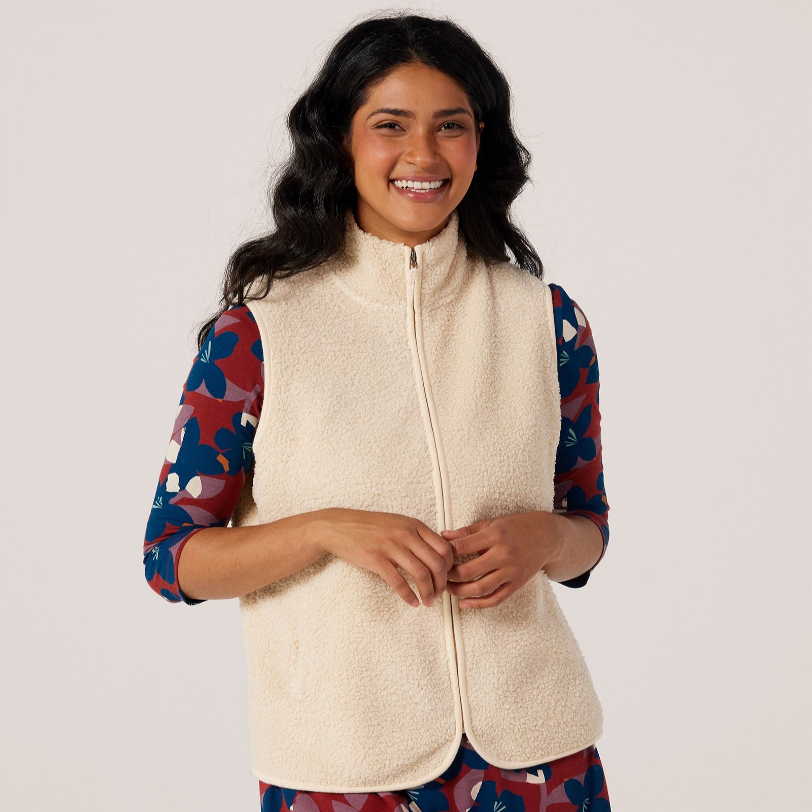 Denim & Co. Essentials Borg Gilet