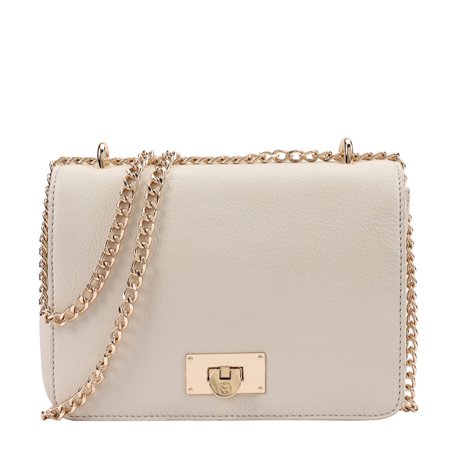 Sosander Leather Flap-Over Chain Shoulder Bag