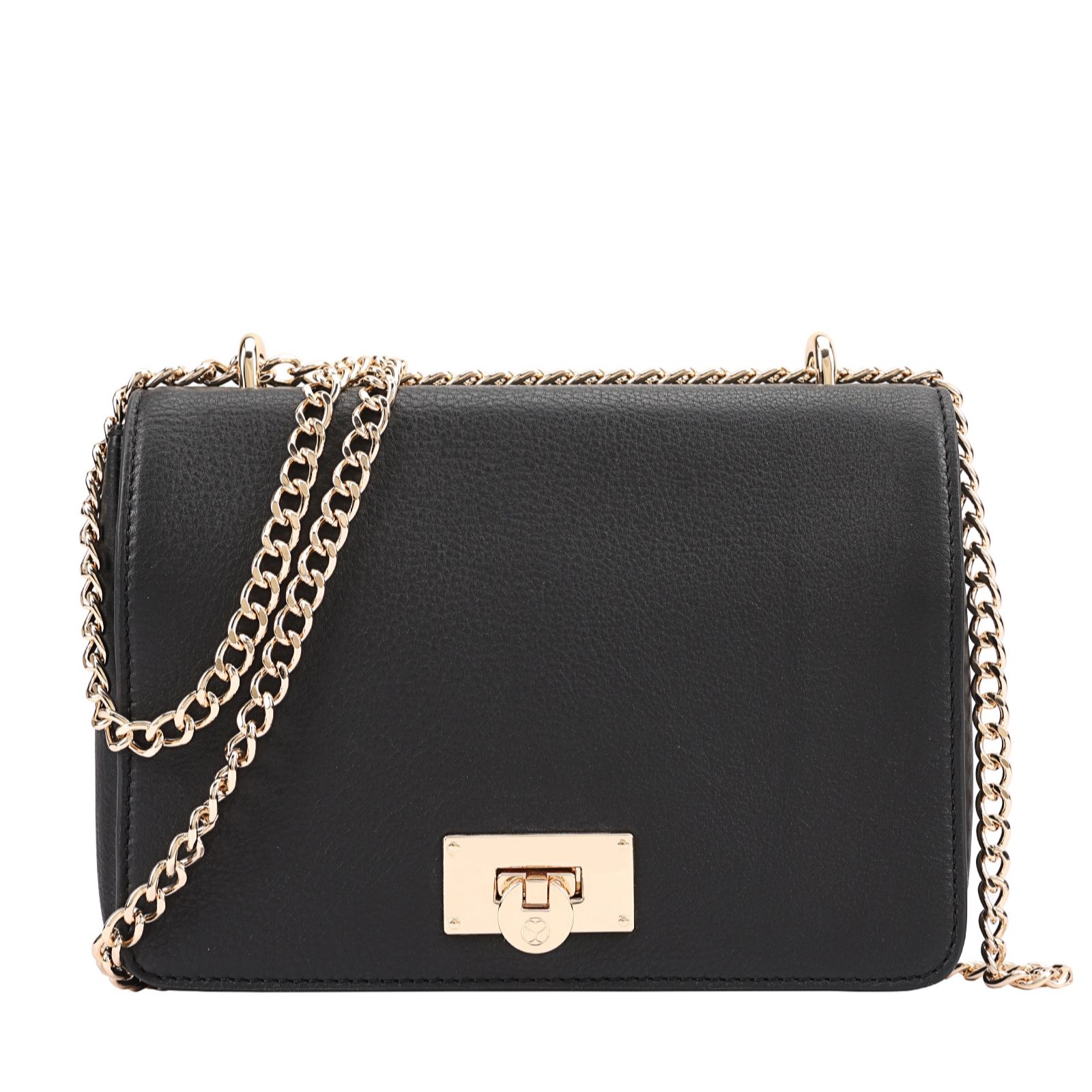Sosander Leather Flap-Over Chain Shoulder Bag