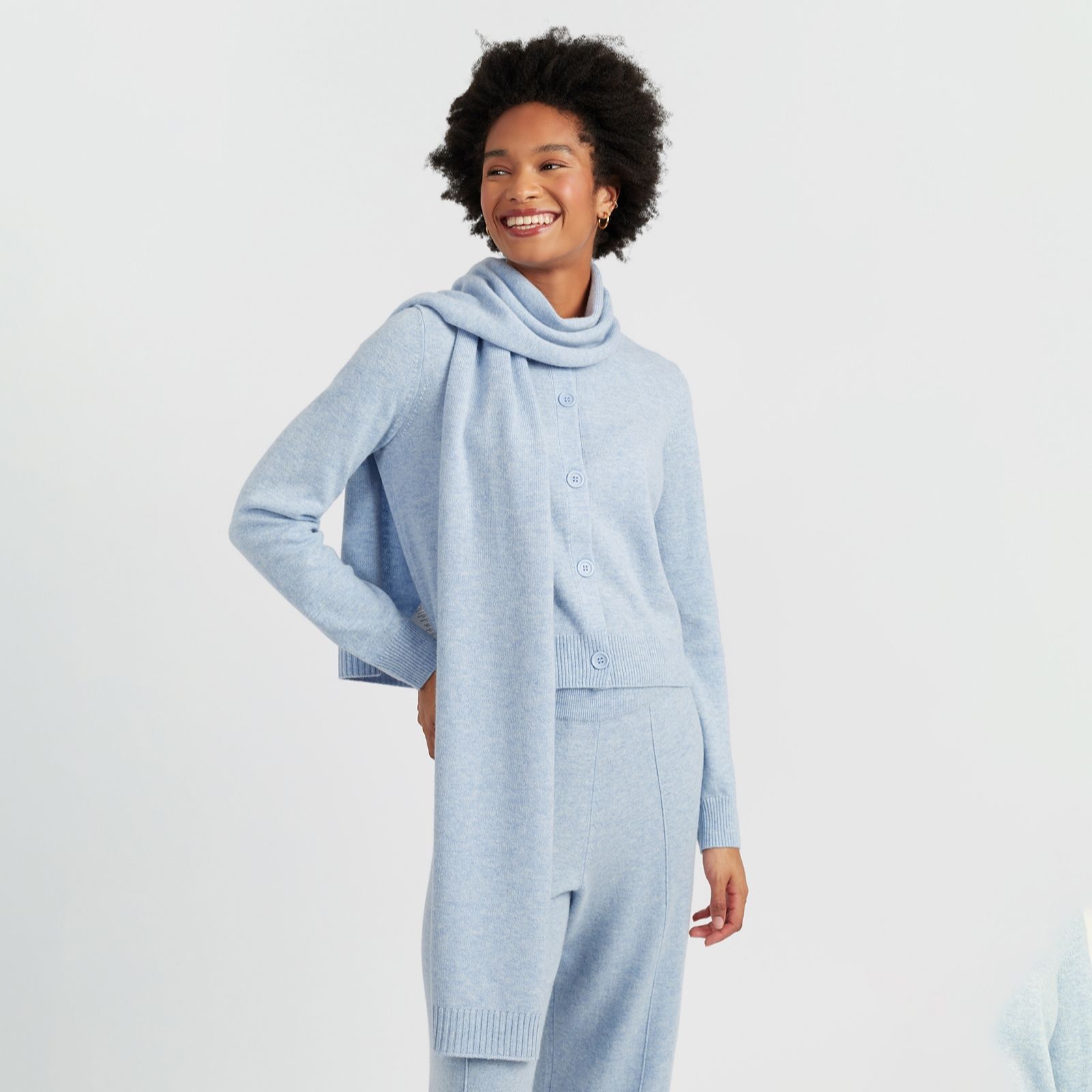 Chinti & Parker Wool Cashmere Blend Knitted Scarf